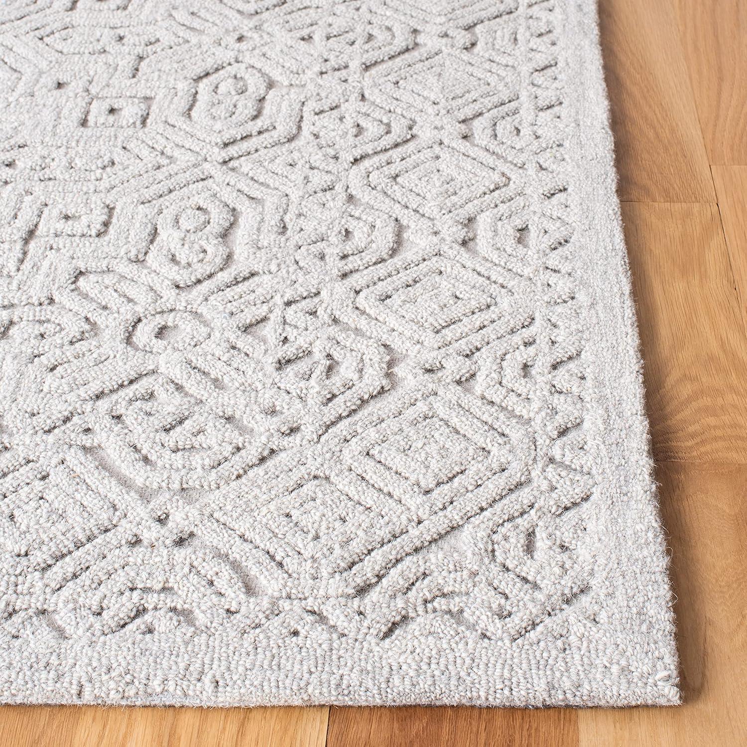 Textural TXT101 Hand Tufted Area Rug - Silver - 6'x9' - Safavieh.