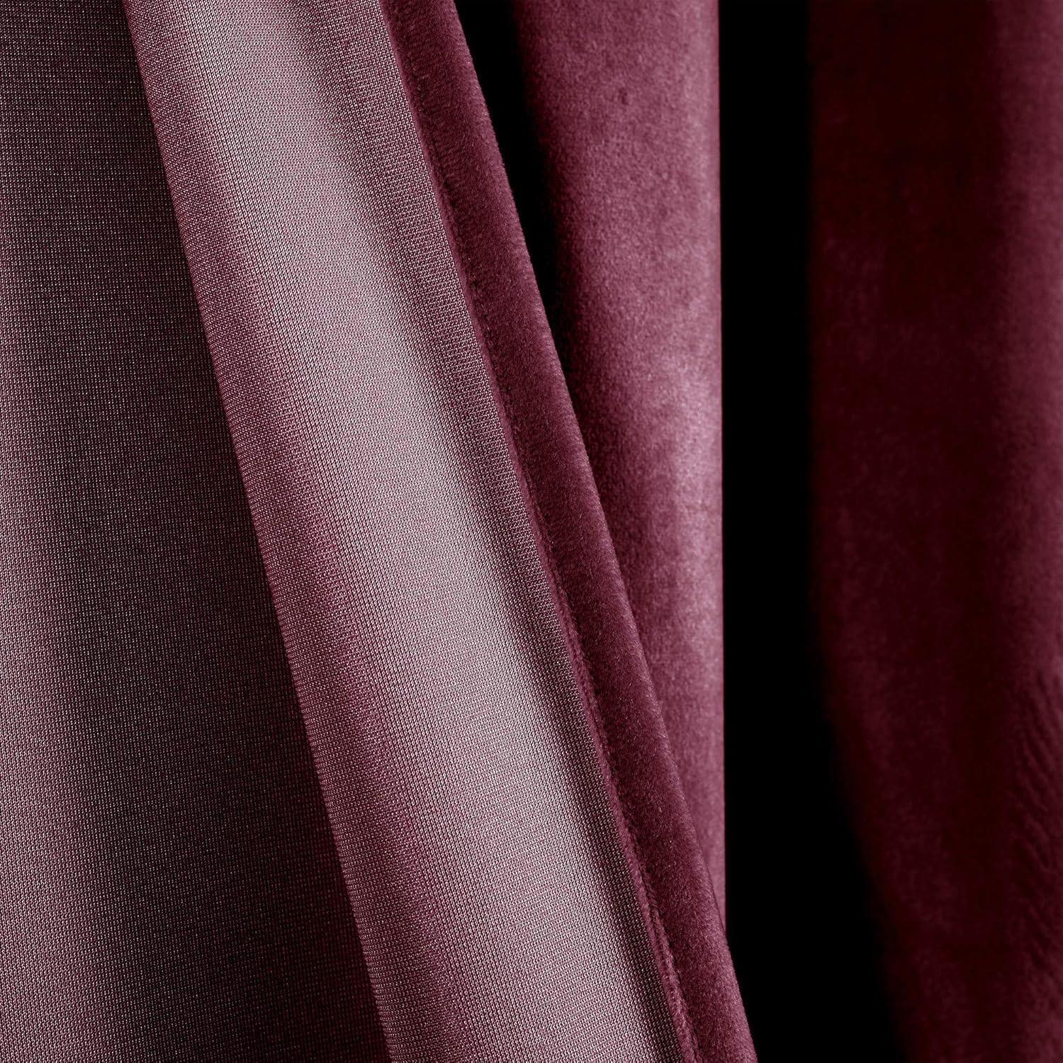 Prima Velvet Solid Velvet Room Darkening Curtain Pair