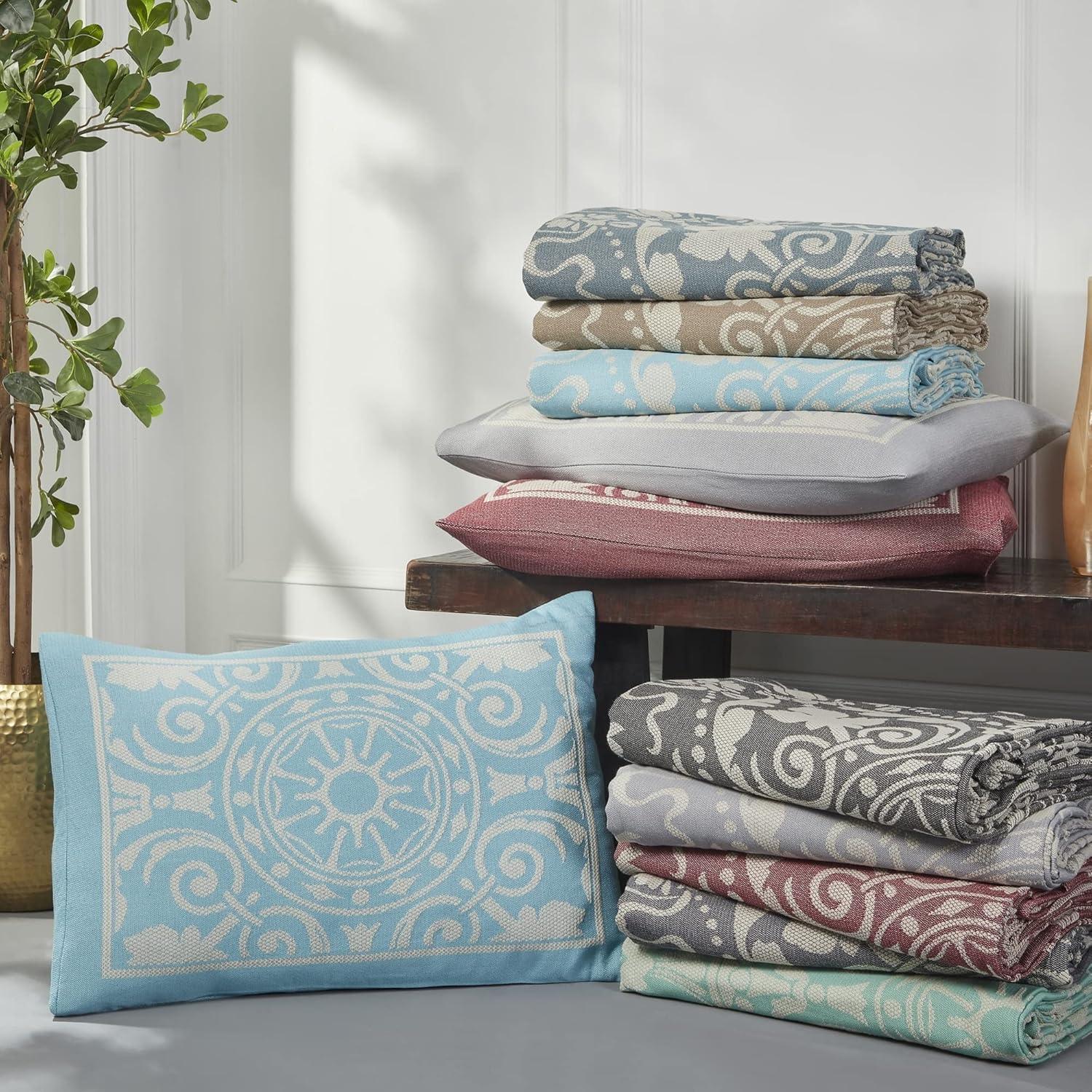 Superior Bedspread Set, Twin, Slate Blue, 2 Piece
