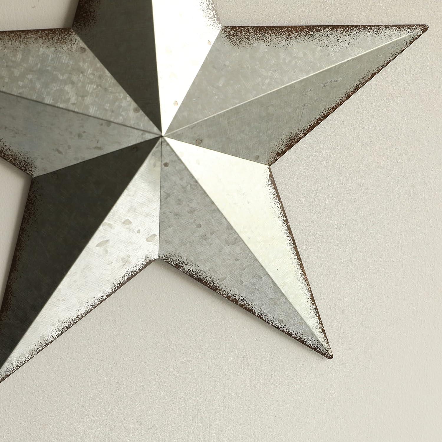 Set of 3 Metal Stars Indoor Outdoor Wall Decors - Olivia & May