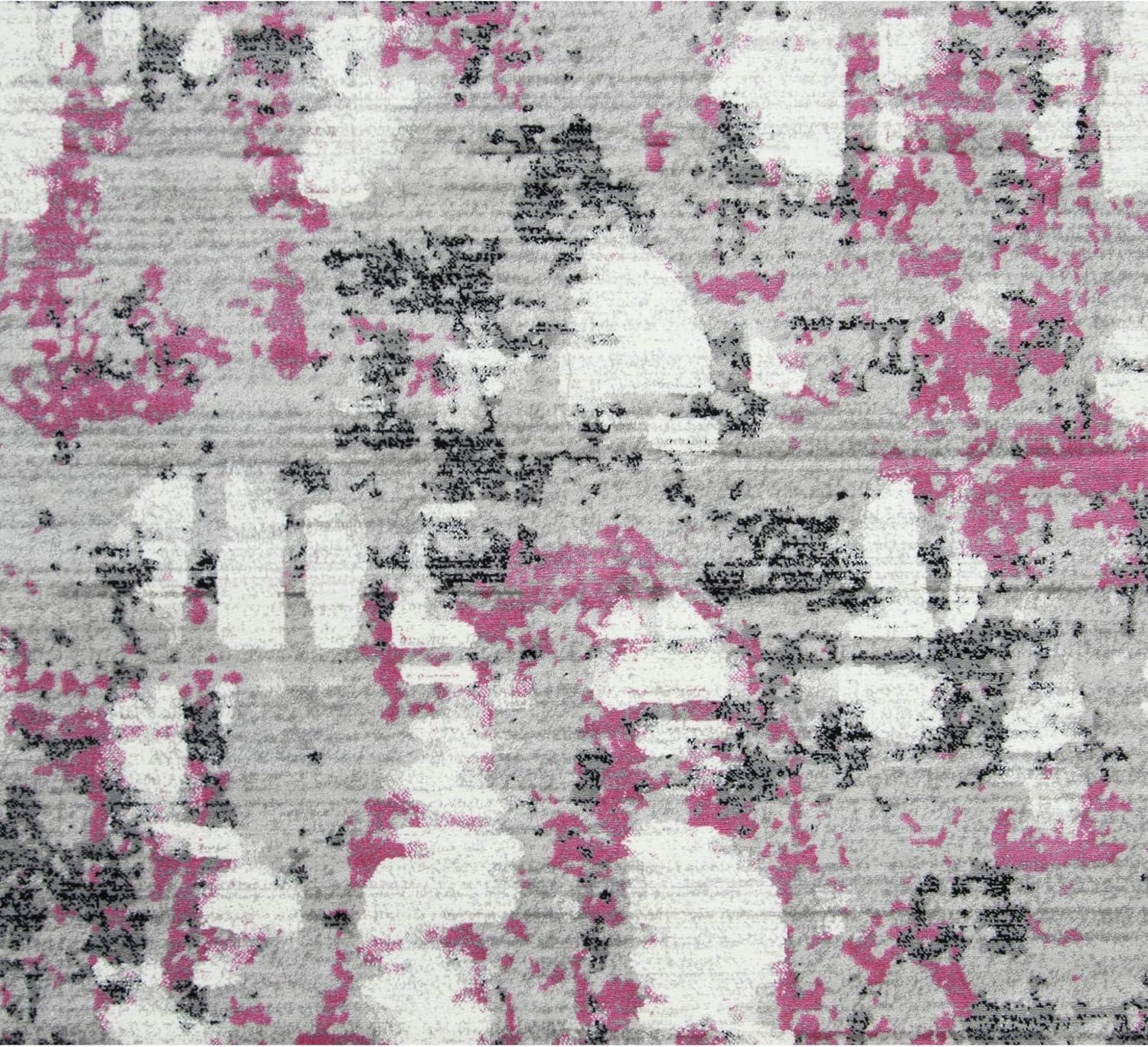 SAFAVIEH Skyler Langston Abstract Area Rug, Grey/Pink, 9' x 12'