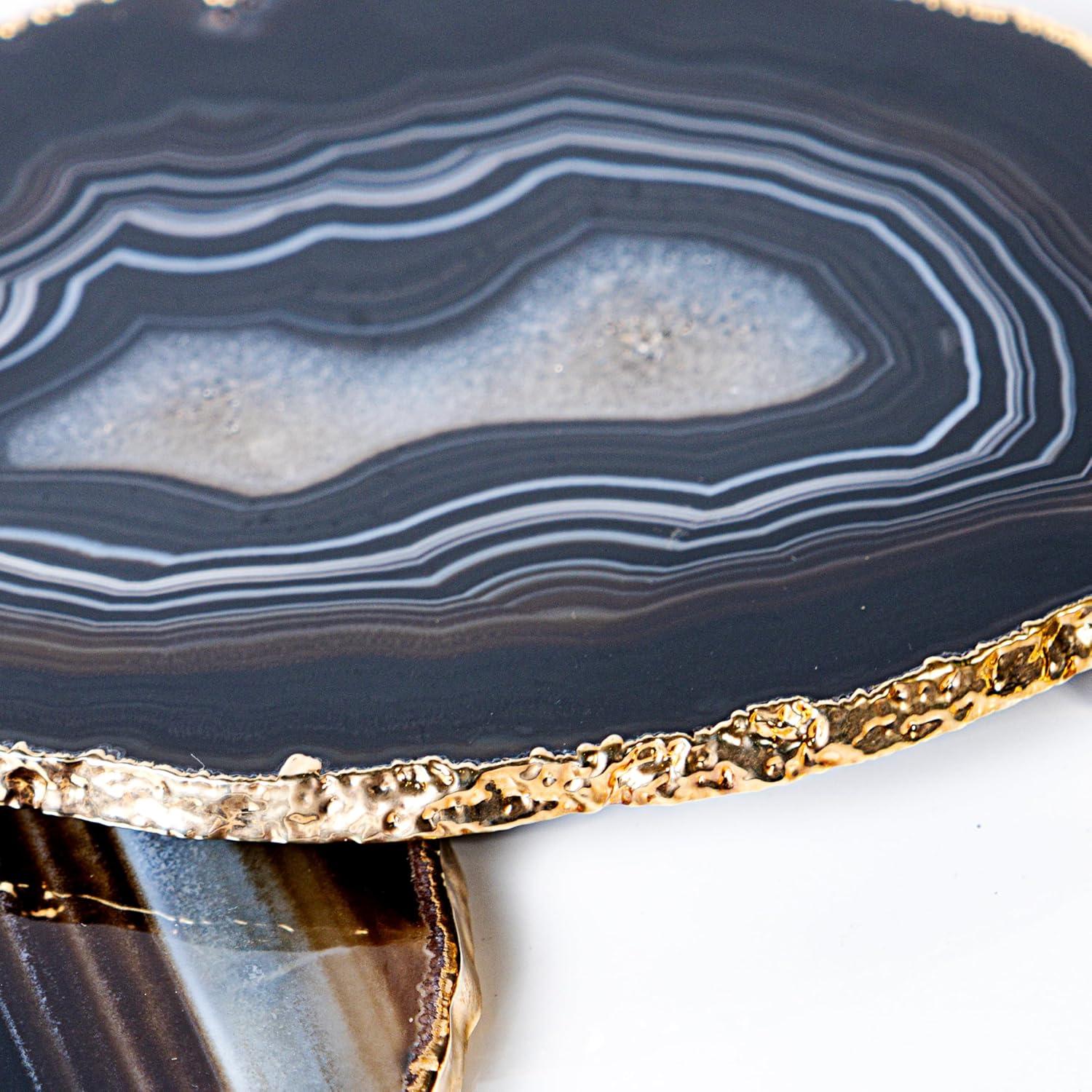 ANNA New York Entertainment Agate Round 4 Piece Coaster Set