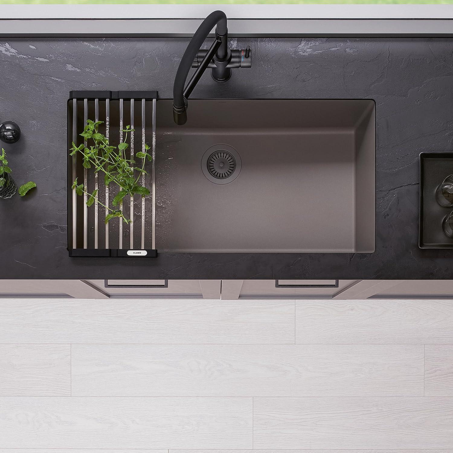Precis SILGRANIT 32" L X 19" W Super Single Undermount Kitchen SInk