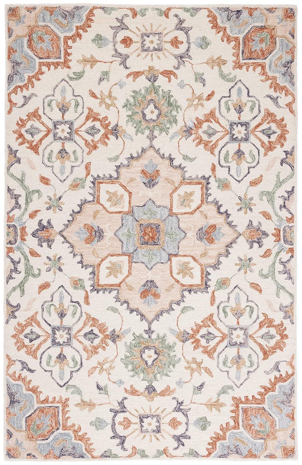 Metro MET354 Hand Tufted Indoor Accent Rug - Ivory/Green - 3'x5' - Safavieh