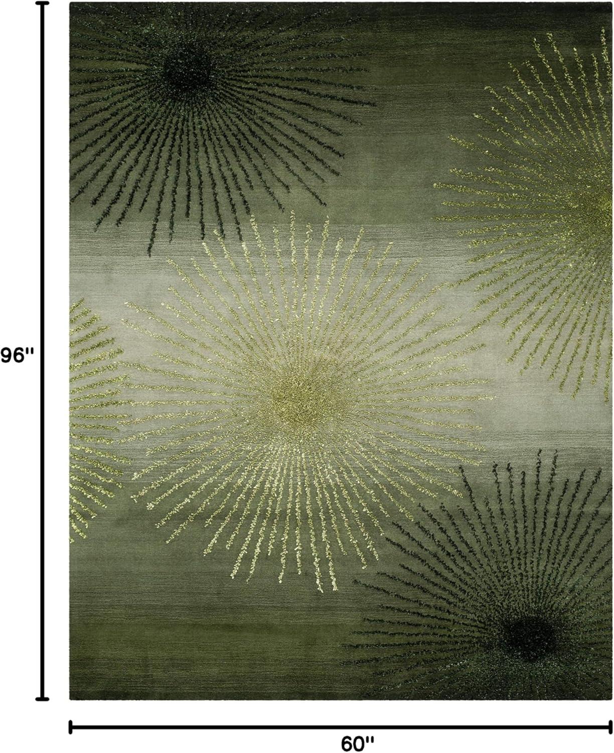 Soho SOH712 Hand Tufted Area Rug - Green/Multi - 5'x8' - Safavieh.