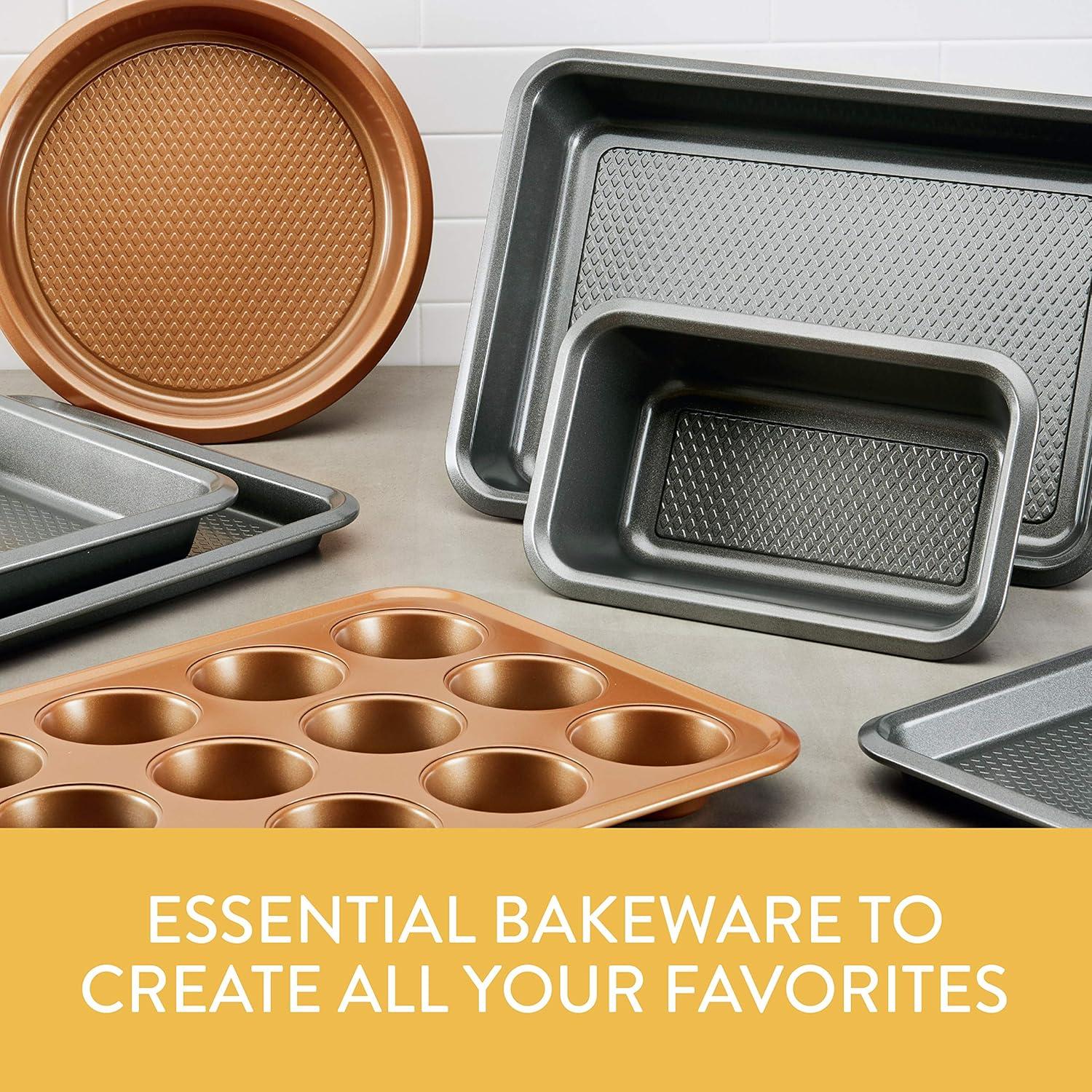 Ayesha Curry Bakeware Nonstick Cookie Baking Pans, Copper