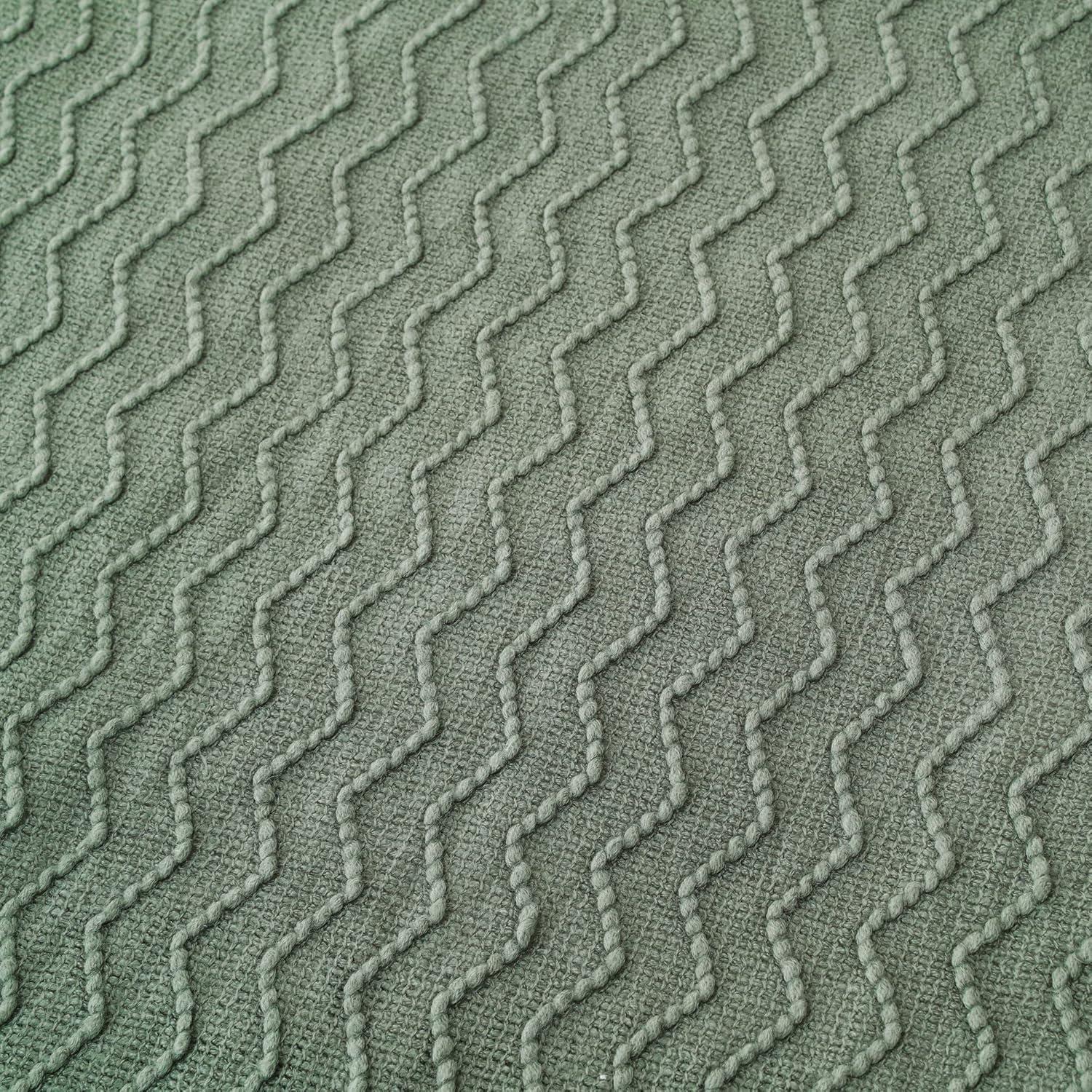 Battilo Sage Green Throw Blanket for Sofa, Knitted Soft Sage Throw, Spring Green Blanket for Bedroom Decor,50"x60"