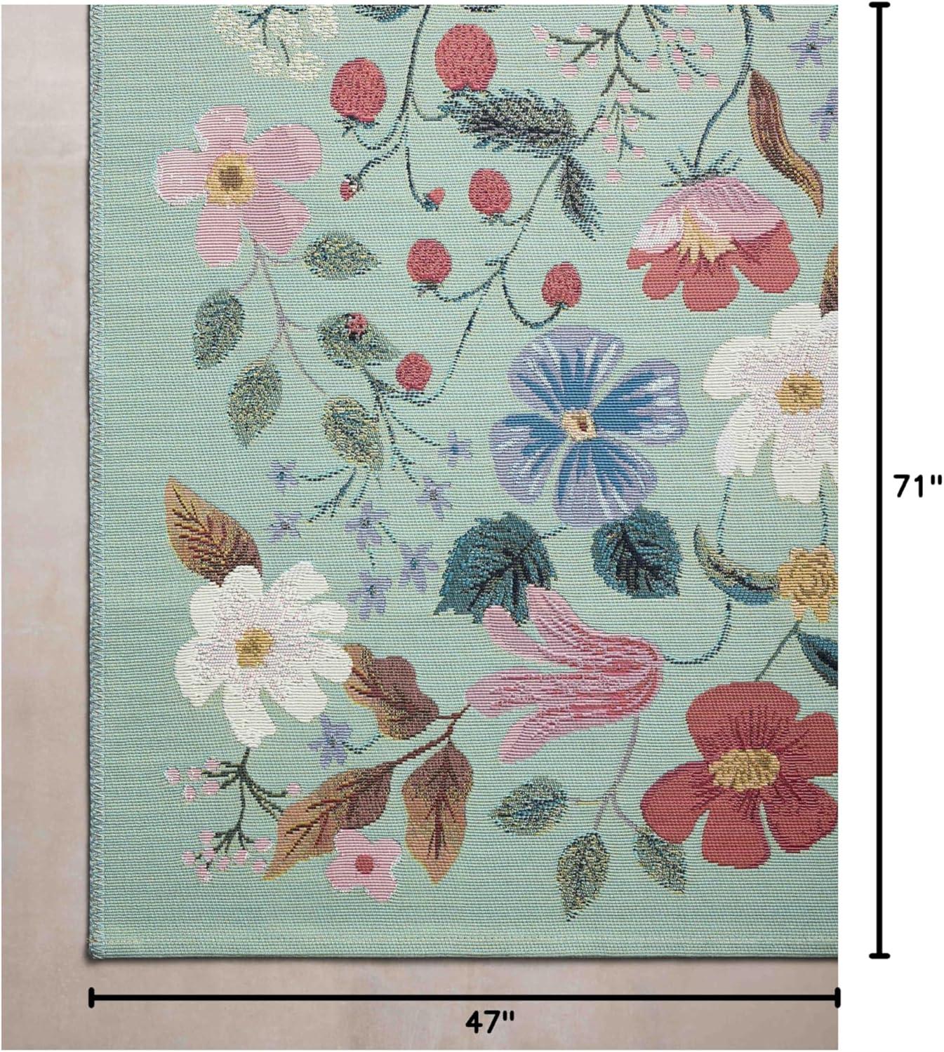 Rifle Paper Co. x Loloi Perennial Mint Indoor / Outdoor Area Rug
