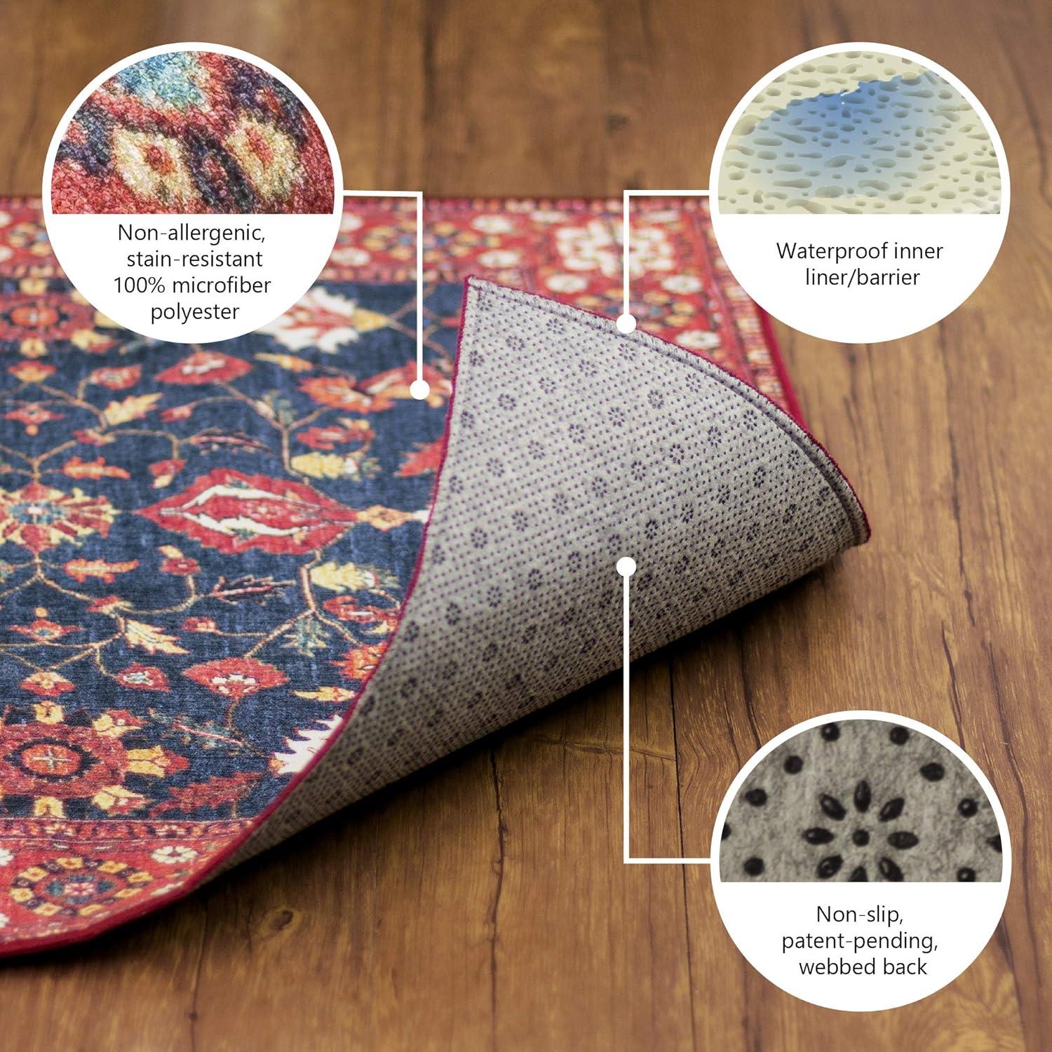 My Magic Carpet Solid Espresso Flatweave Washable Indoor / Outdoor Rug