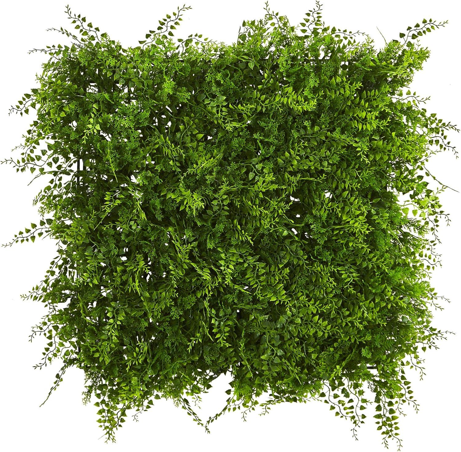 20" X 20" Lush Mediterranean Artificial Fern Wall Panel - Nearly Natural: UV Resistant, Indoor/Outdoor Decor