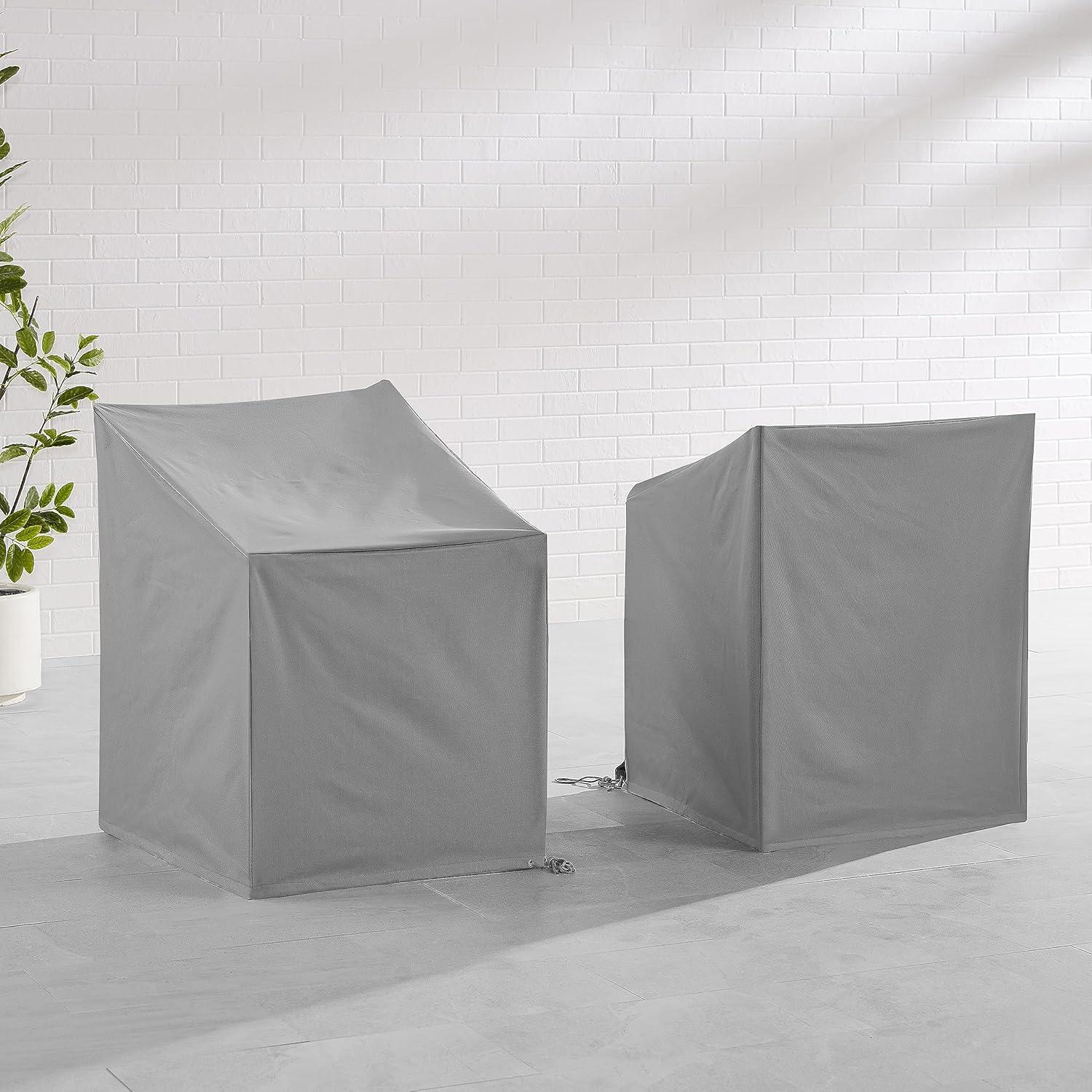 Outdoor Dining Arm Chair Furniture Cover Set, Gray - 2 Piece