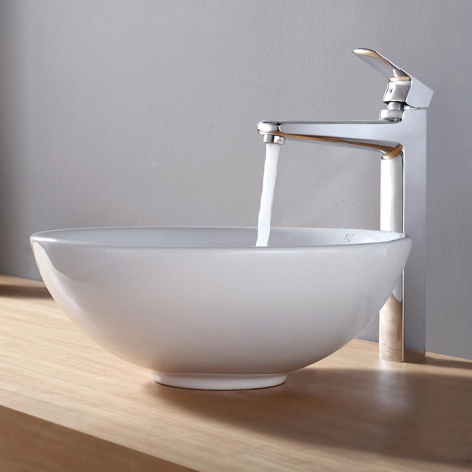 Thin ceramics Circular Vessel Bathroom Sink