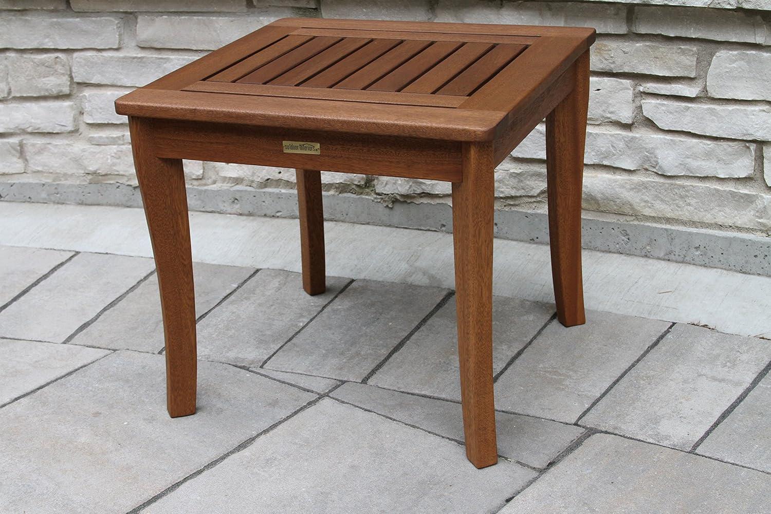 Vineyard Classic Brown Eucalyptus Square Outdoor End Table