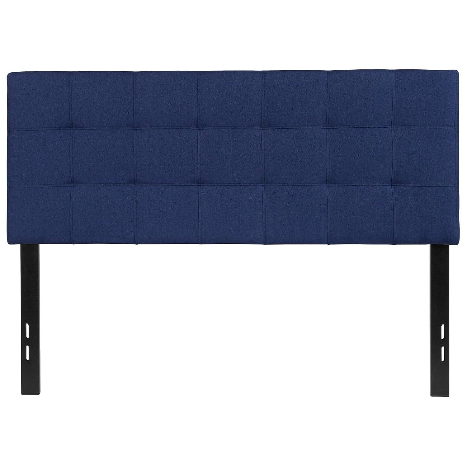Flash Furniture Bedford Tufted Upholstered Full Size Headboard in Navy Fabric