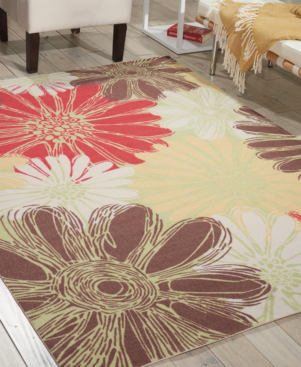 Nourison Home & Garden Green Indoor/Outdoor Area Rug RS022 7'9" x 10'10"