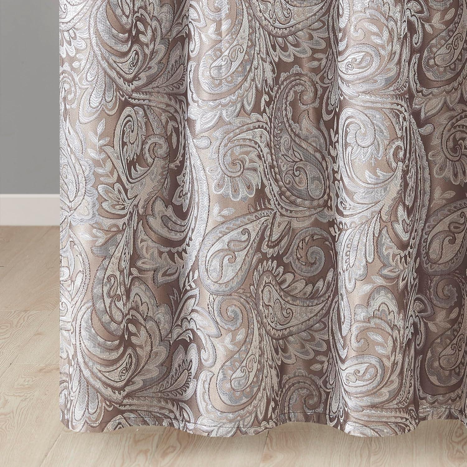 Madison Park Aubrey Paisley Jacquard Shower Curtain