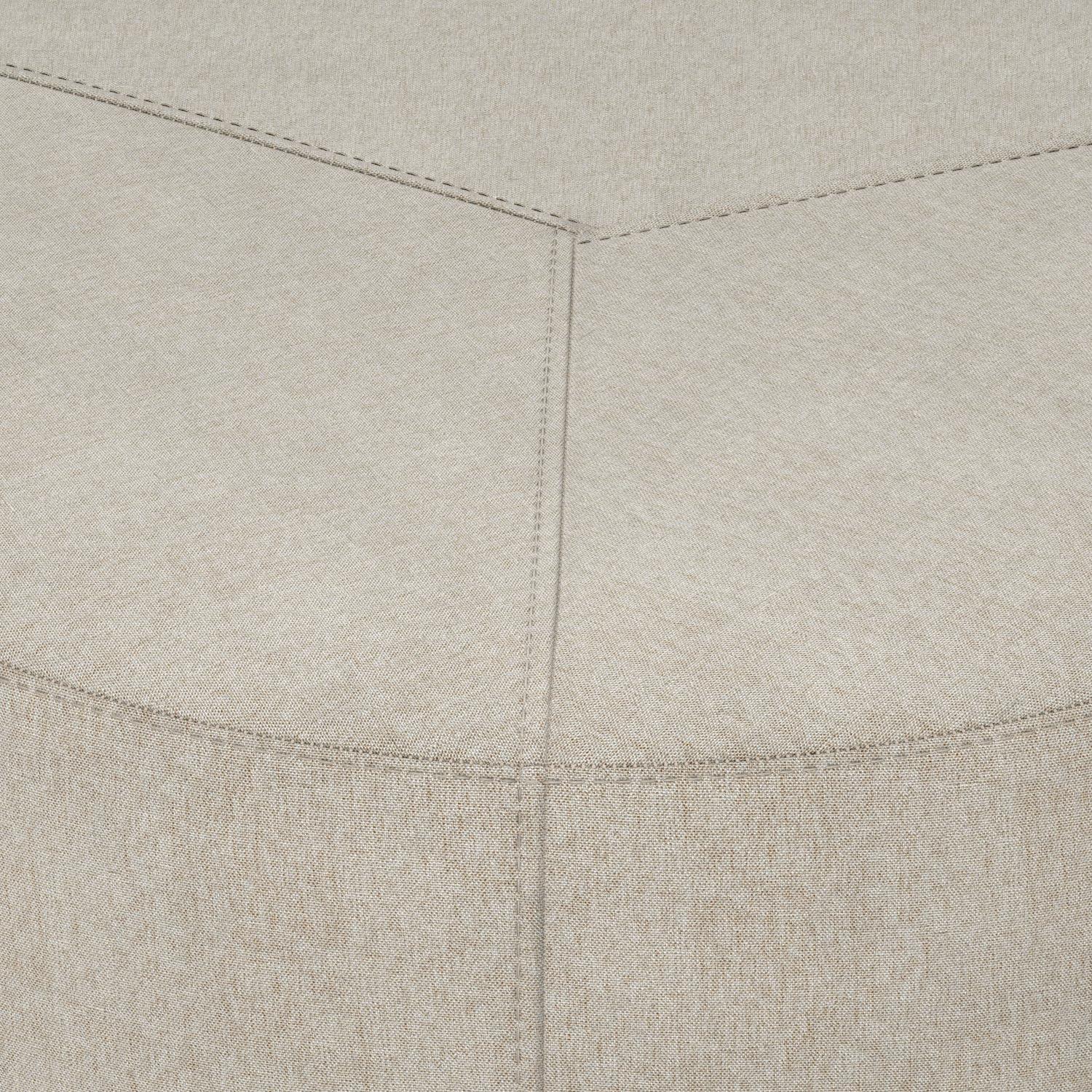 Simpli Home Moore Large Ottoman In Natural Linen Look Fabric