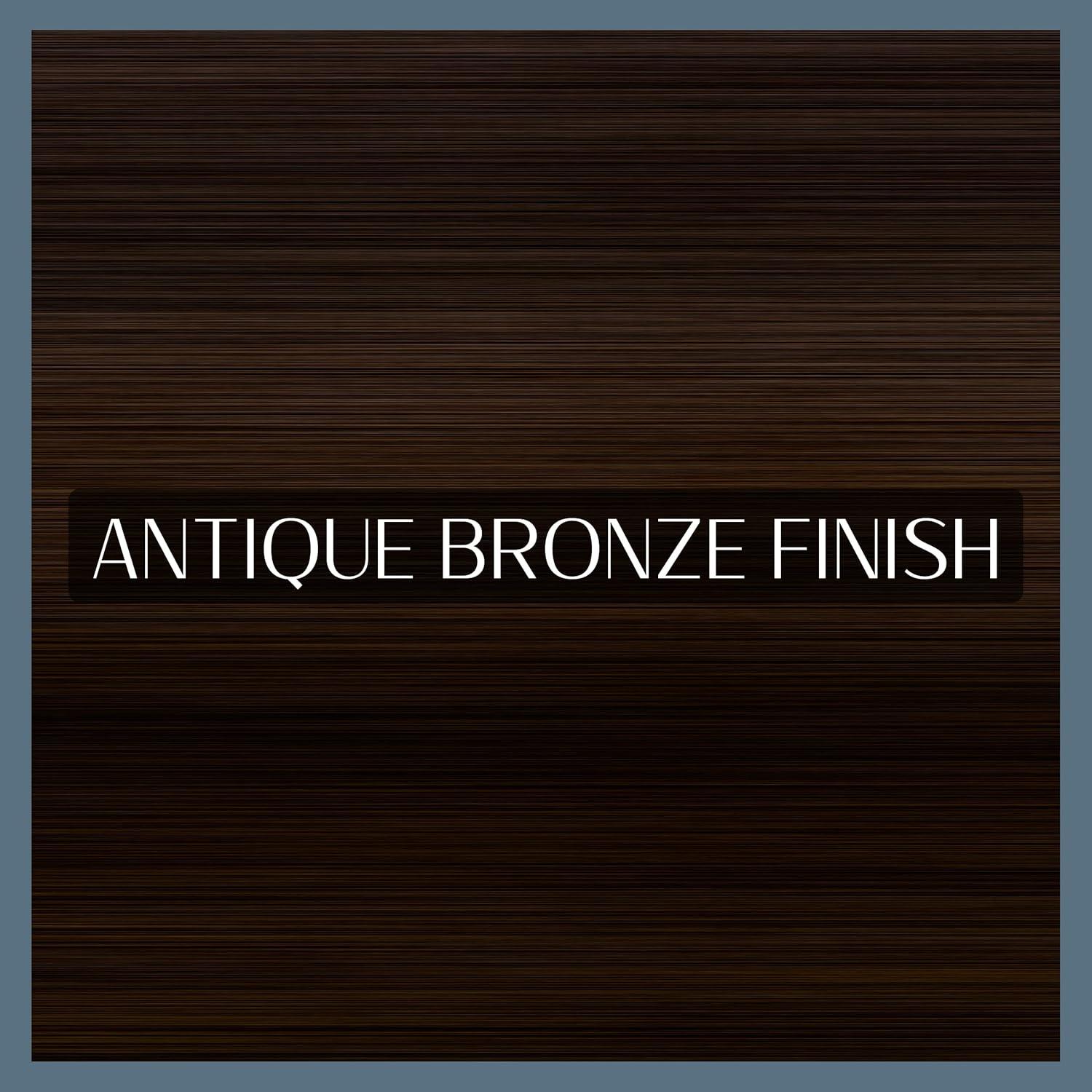 Serena 1" Window Drapery Single Curtain Rod with Contemporary Finial - 86" - Antique Bronze - Elrene Home Fashions