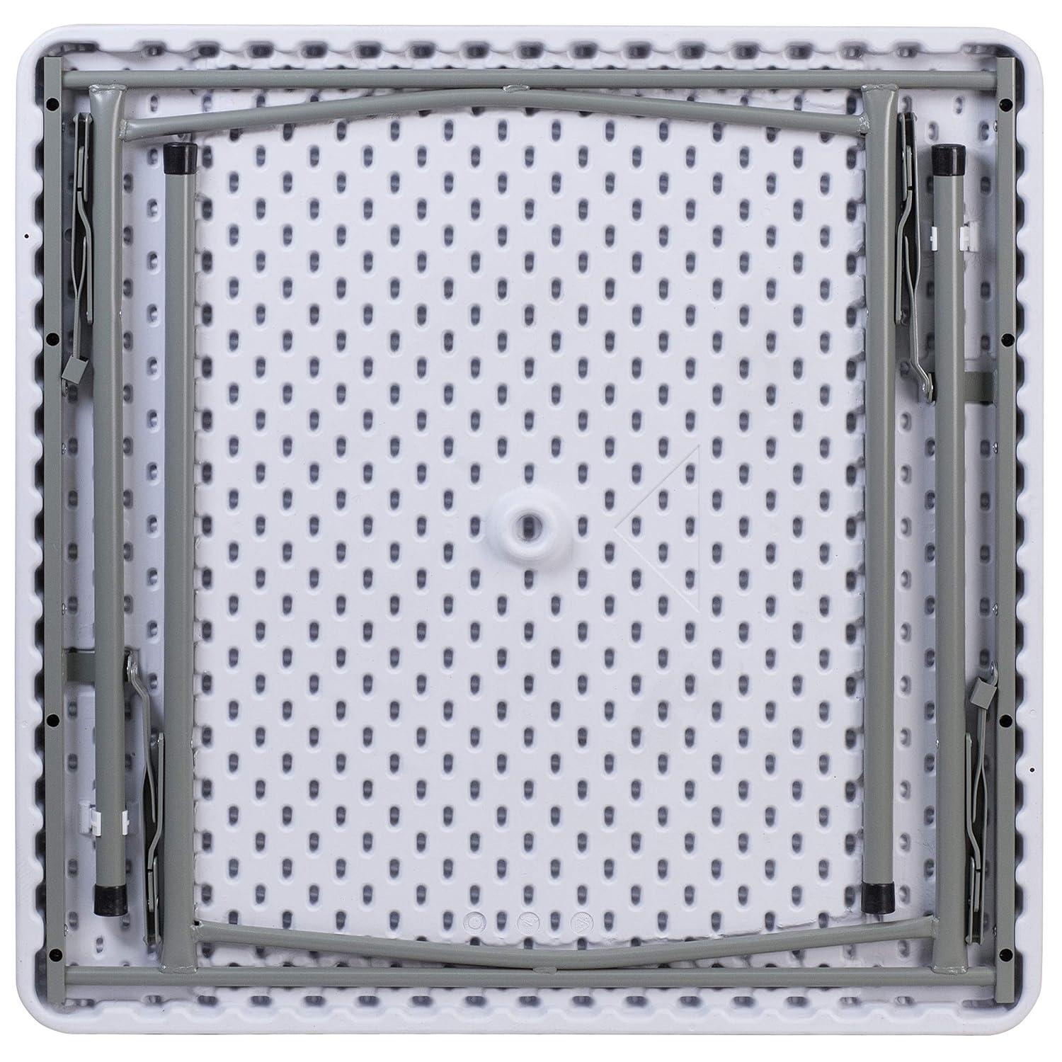 Flash Furniture Parker 2.81-Foot Square Plastic Folding Table - Card Table/Game Table