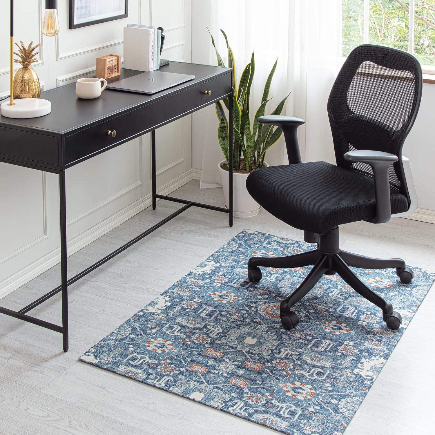 Anji Mountain Beluga Non-Skid Low Medium Pile Carpet Chair Mat