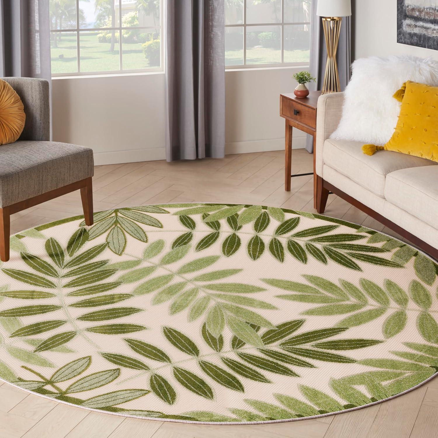 Nourison Aloha Floral Leaf Outdoor Area Rug