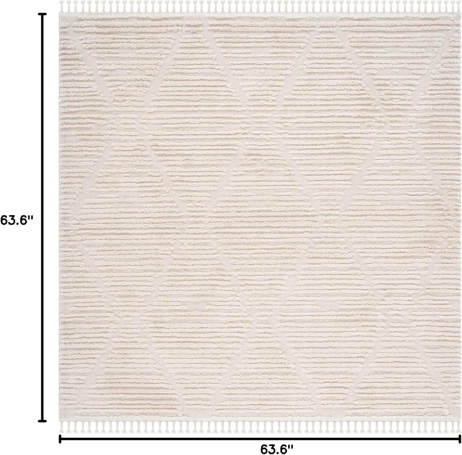 Marrakesh MRK517 Power Loomed Area Rug - Beige - 5'3"x5'3" - Safavieh.