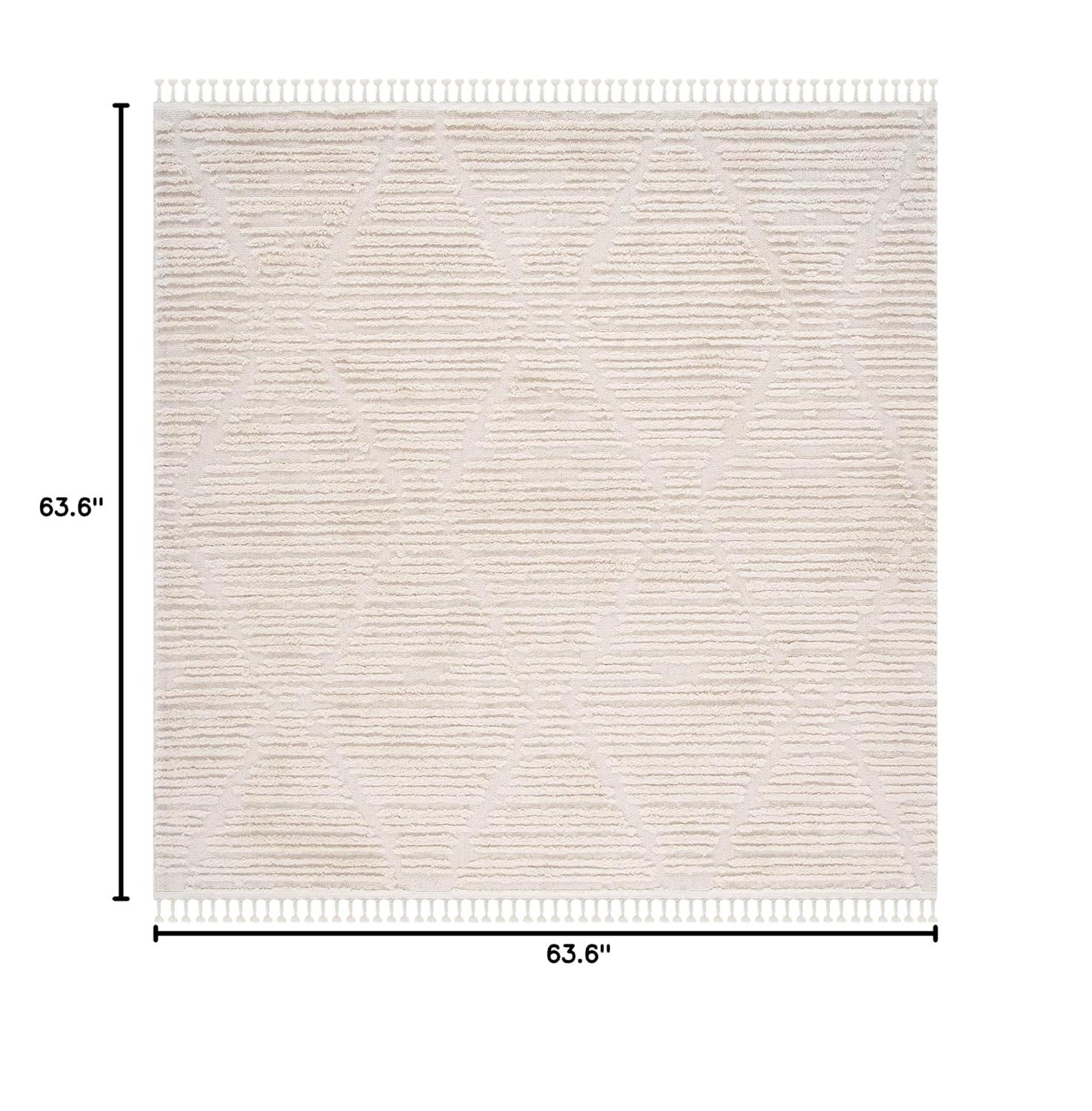 Marrakesh MRK517 Power Loomed Area Rug - Beige - 5'3"x5'3" - Safavieh.
