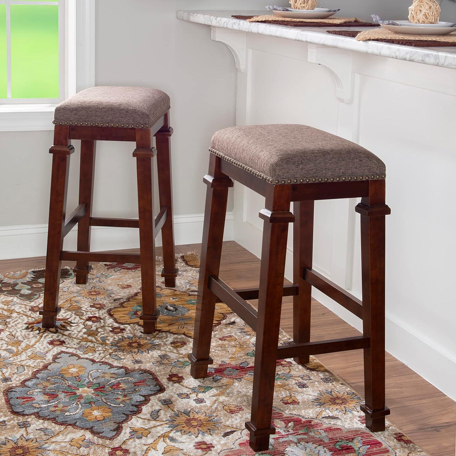 Kennedy Backless Barstool Wood - Linon