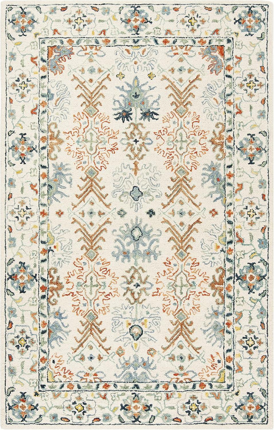 Aspen APN310 Hand Tufted Indoor Area Rug - Ivory/Blue - 6'x9' - Safavieh