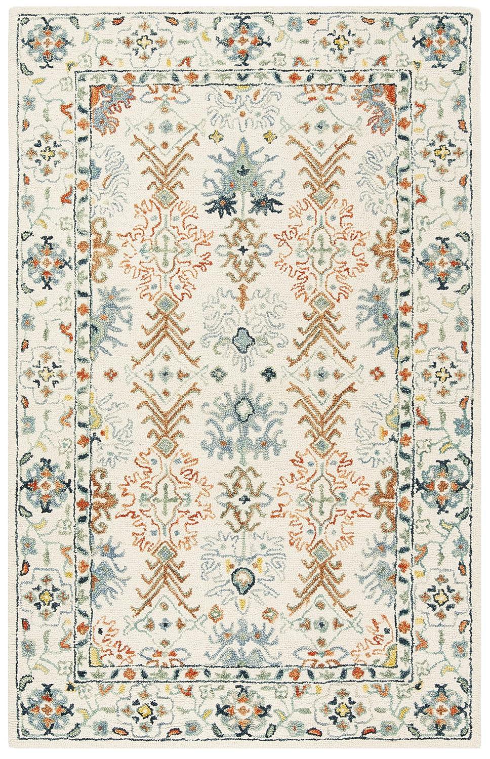 Aspen APN310 Hand Tufted Indoor Area Rug - Ivory/Blue - 6'x9' - Safavieh