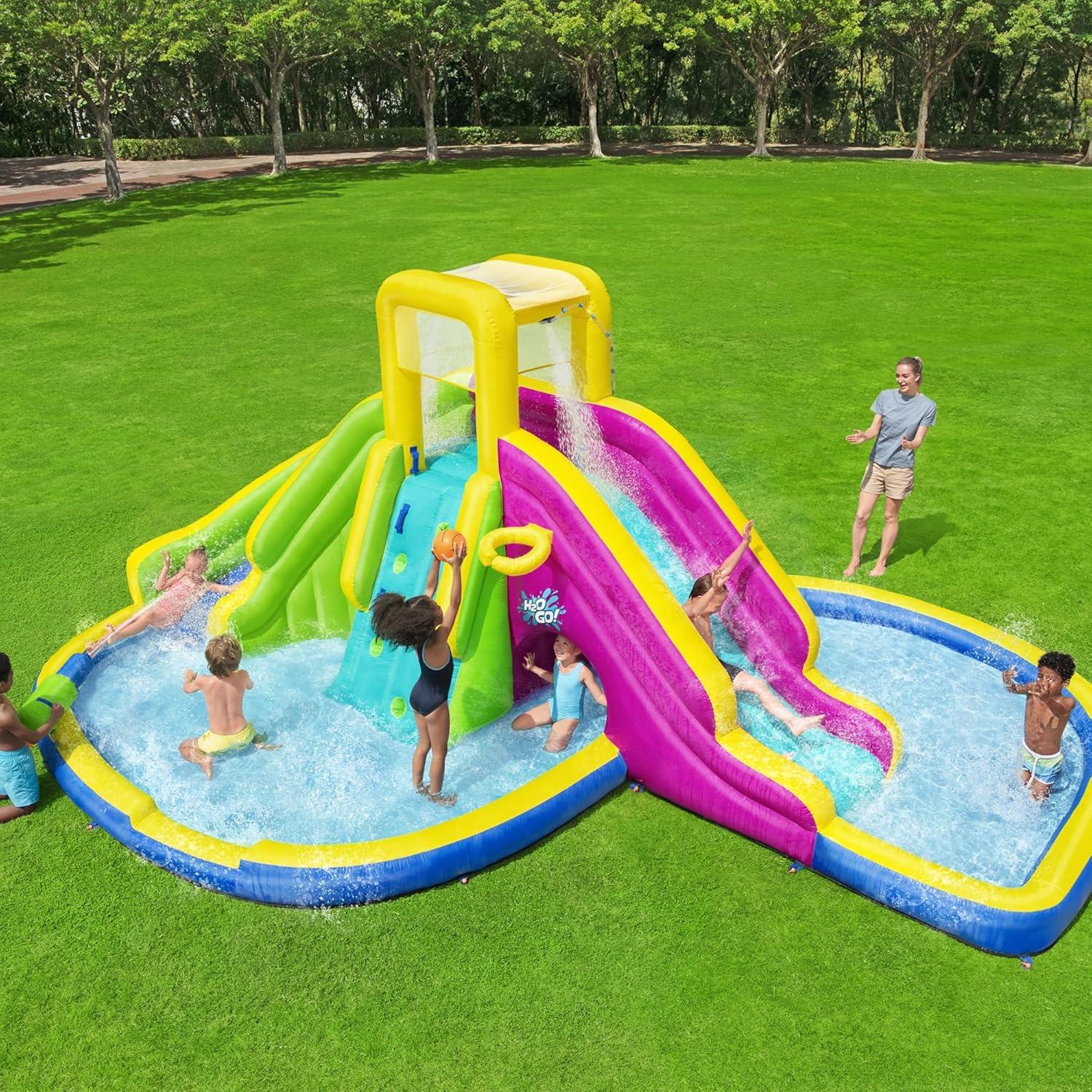 Bestway H2OGO! Funfinity Splash Kids Inflatable Mega Water Park with Blower