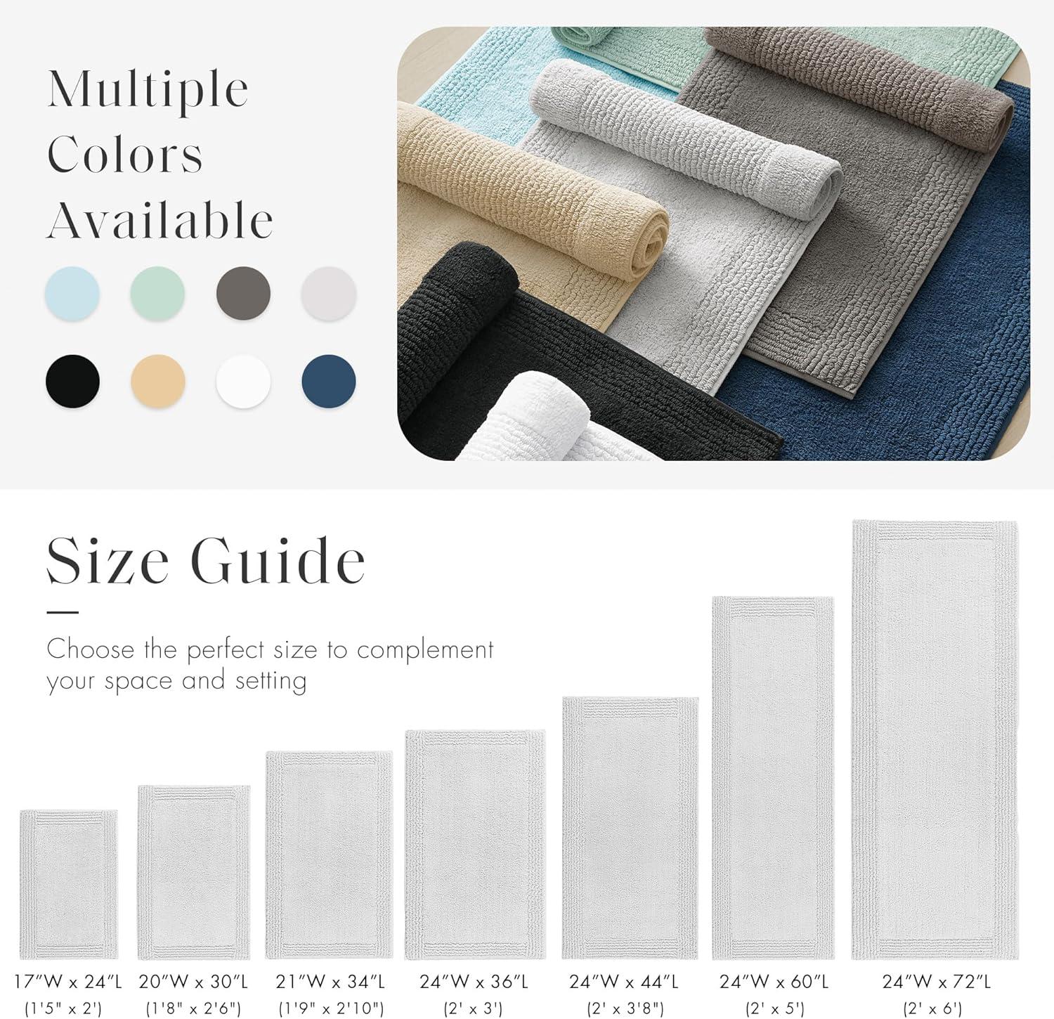 Madison Park Signature Splendor 100% Cotton Tufted 3000 GSM Reversible Bath Rug