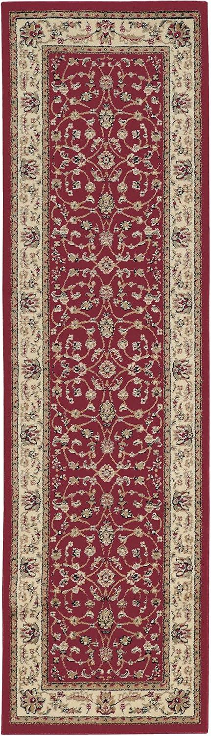 Radici Usa Como Area Rug 1596 Red Italian Bordered 2' 2" x 7' 7" Rectangle