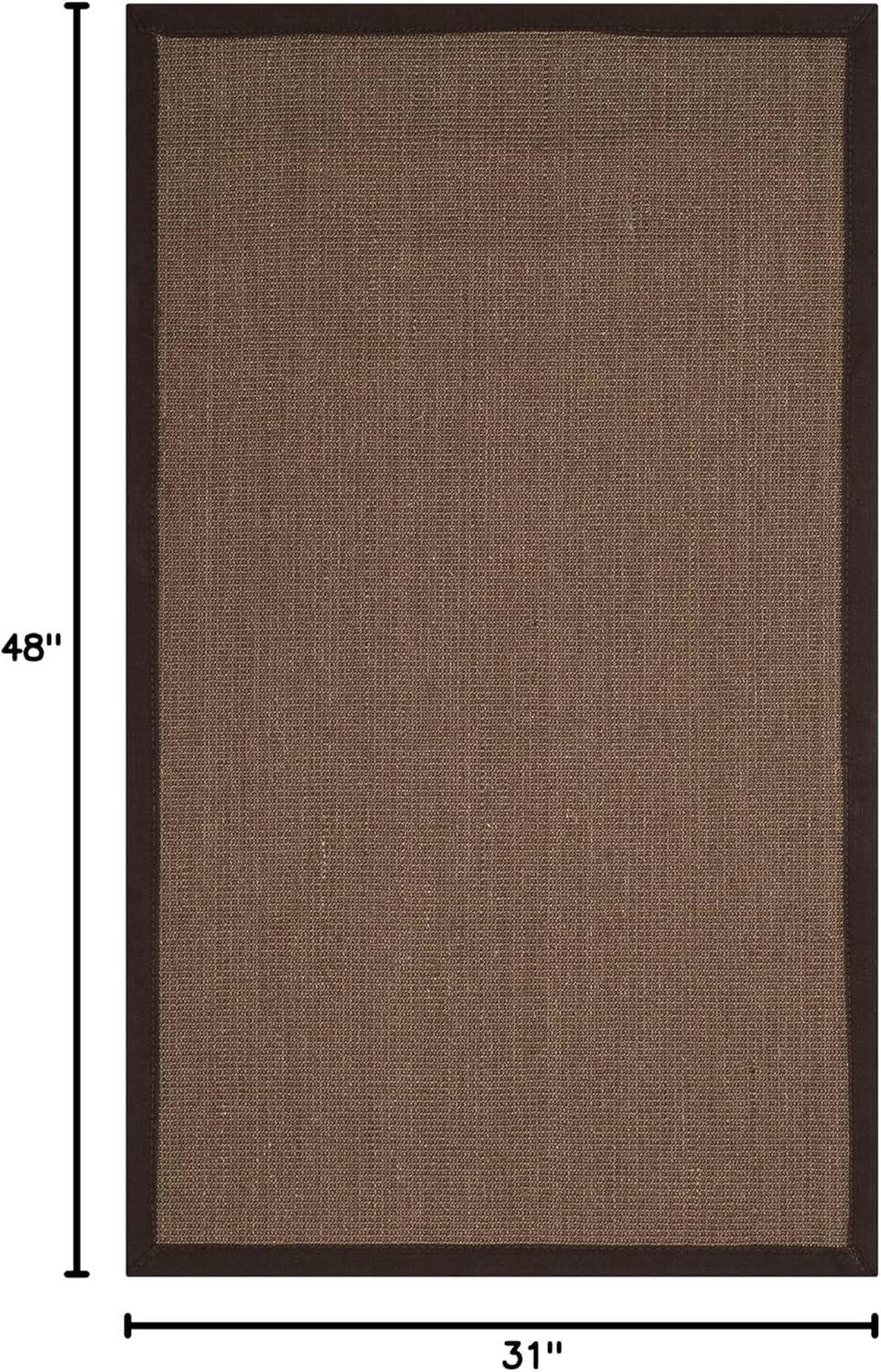 Natural Fiber NF441 Power Loomed Indoor Accent Rug - Brown/Brown - 2'6"x4' - Safavieh.