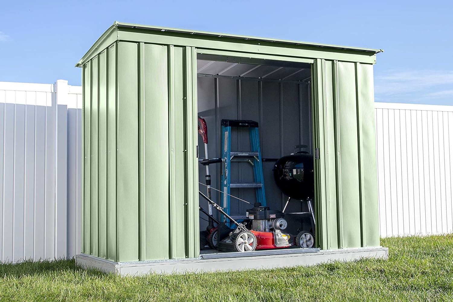 Arrow 8 ft. W x 4 ft. D Galvanized Steel Vertical Storage Shed