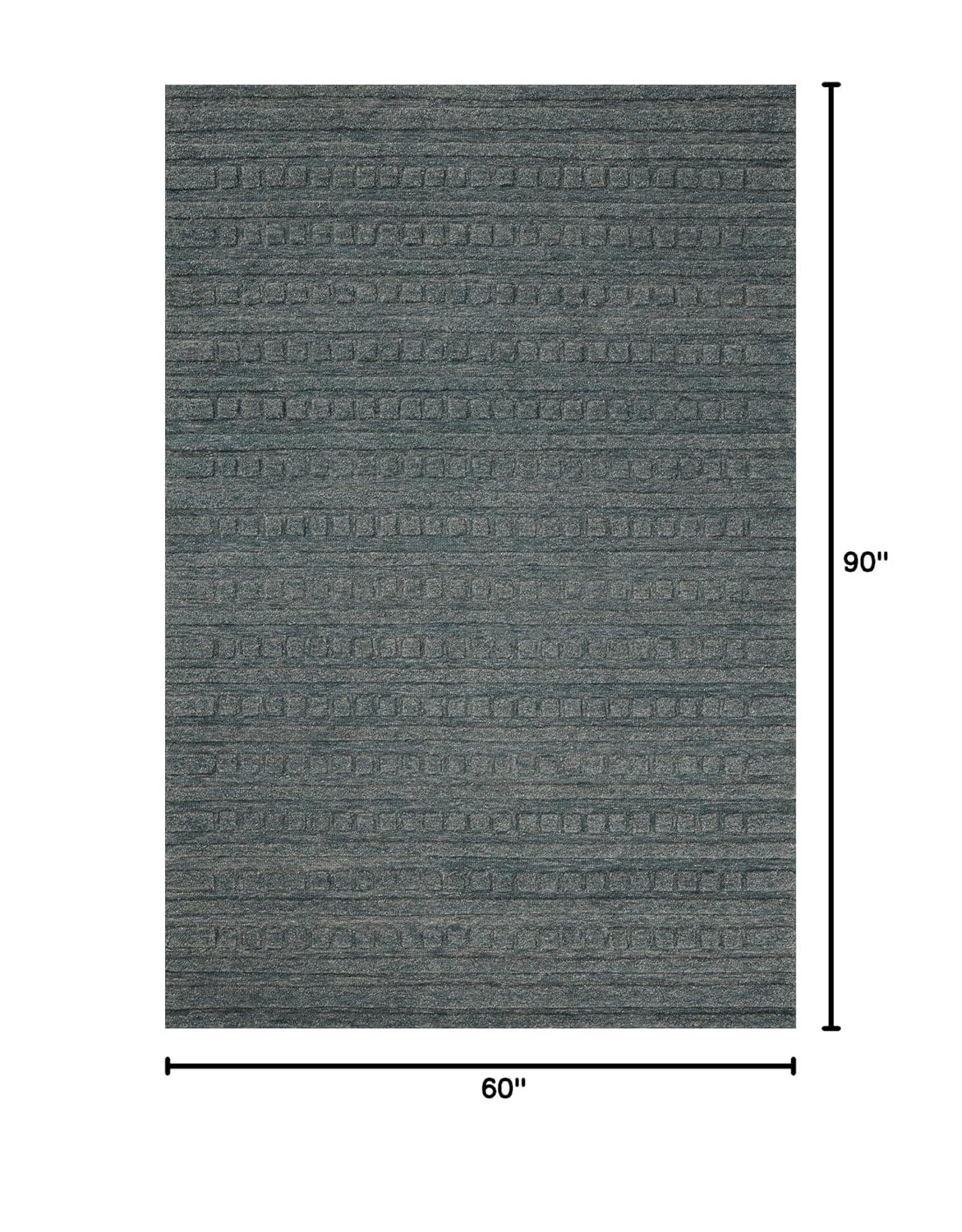Bradley III Hand-Tufted Wool Rug by Chris Loves Julia x Loloi - Teal / 5' x 7'6"