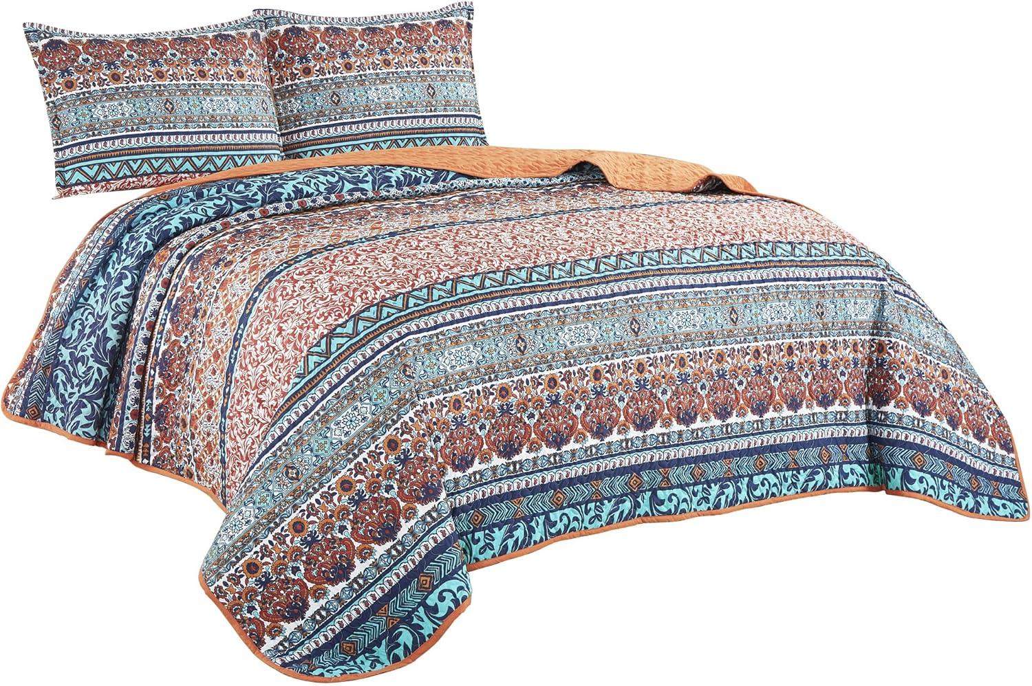 Boho Microfiber Bedding Quilt Set