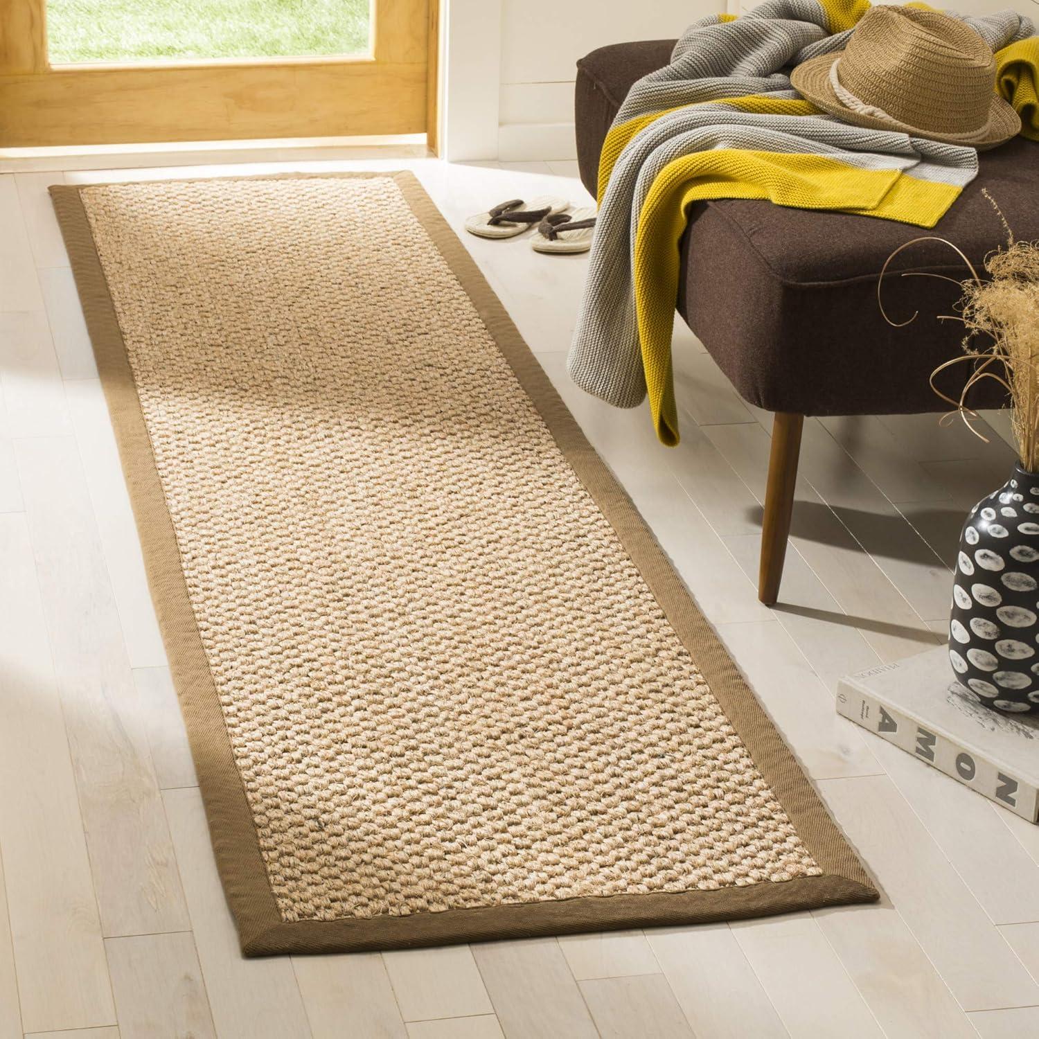 Natural Fiber NF525 Power Loomed Indoor Runner Rug - Chocolate - 2'x8' - Safavieh.