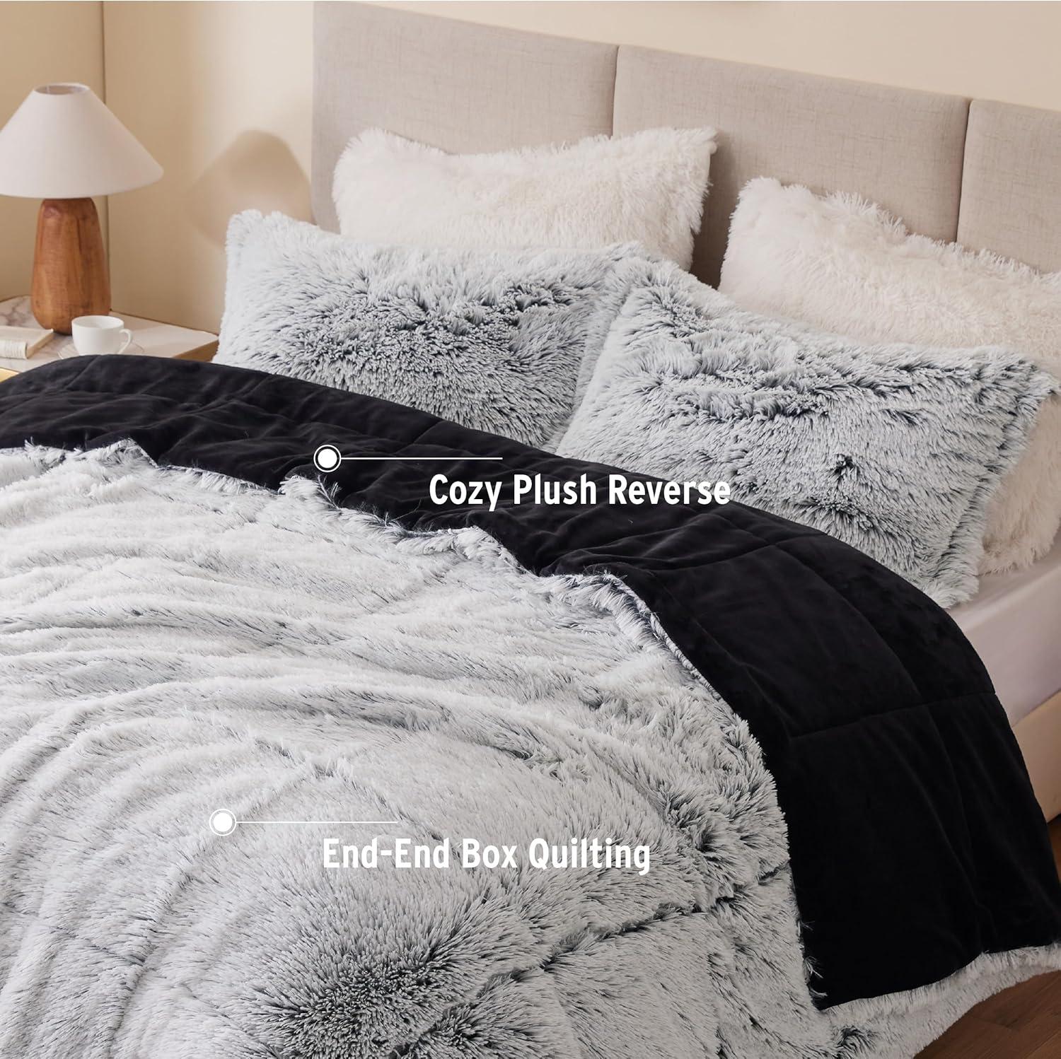 Malea Shaggy Faux Fur Comforter Mini Set