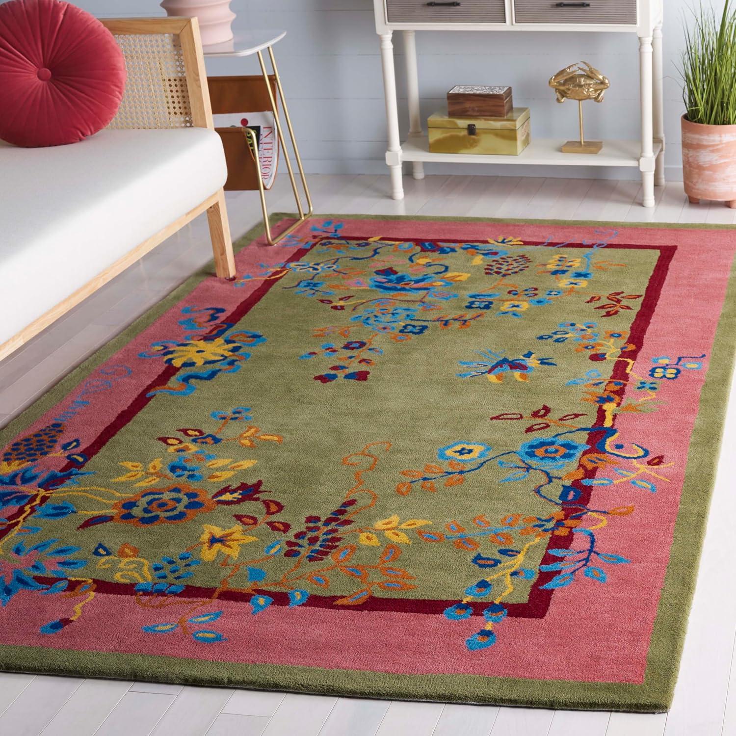 SAFAVIEH Metro Louise Floral Area Rug, Purple/Green, 3' x 5'