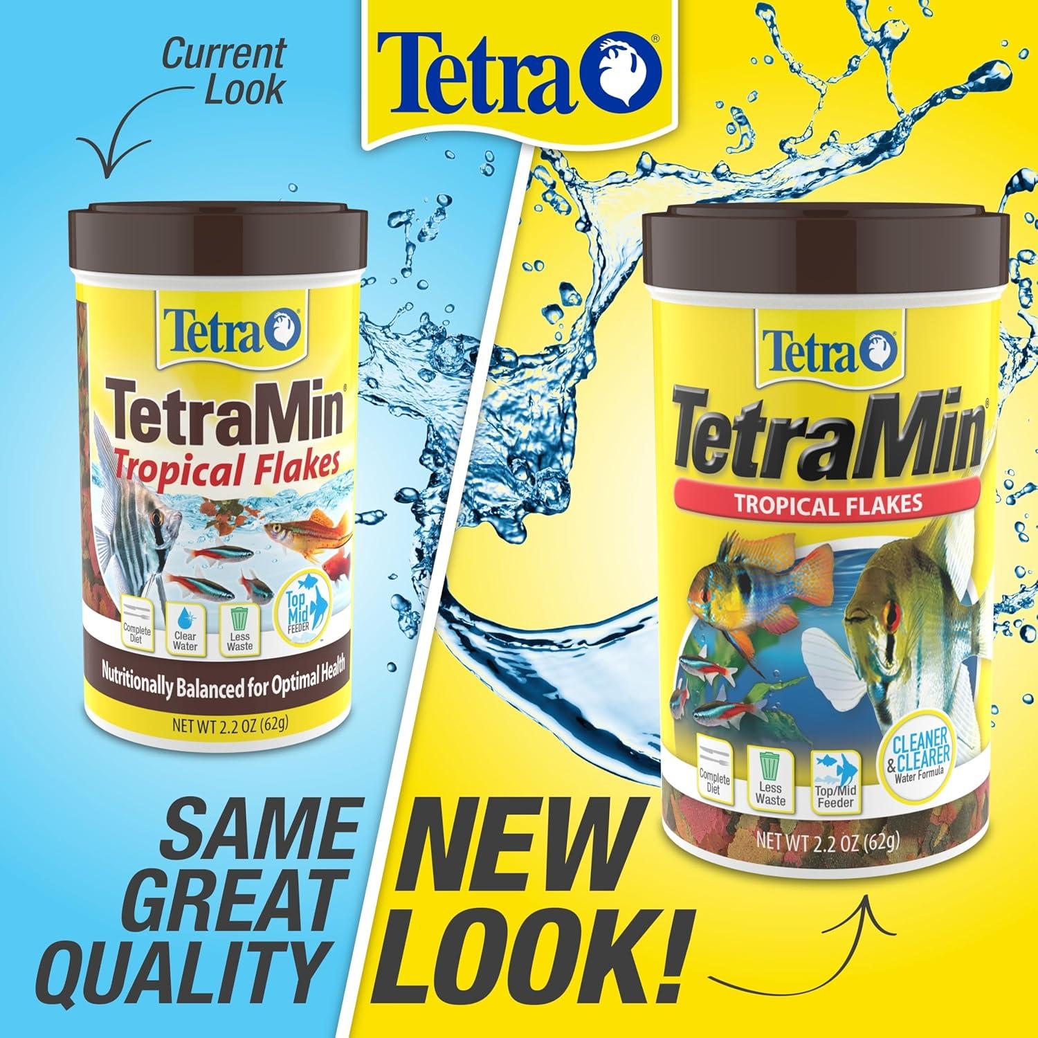 Tetra TetraMin Tropical Flakes, Nutritionally Balanced Fish Food, 2.2 oz.