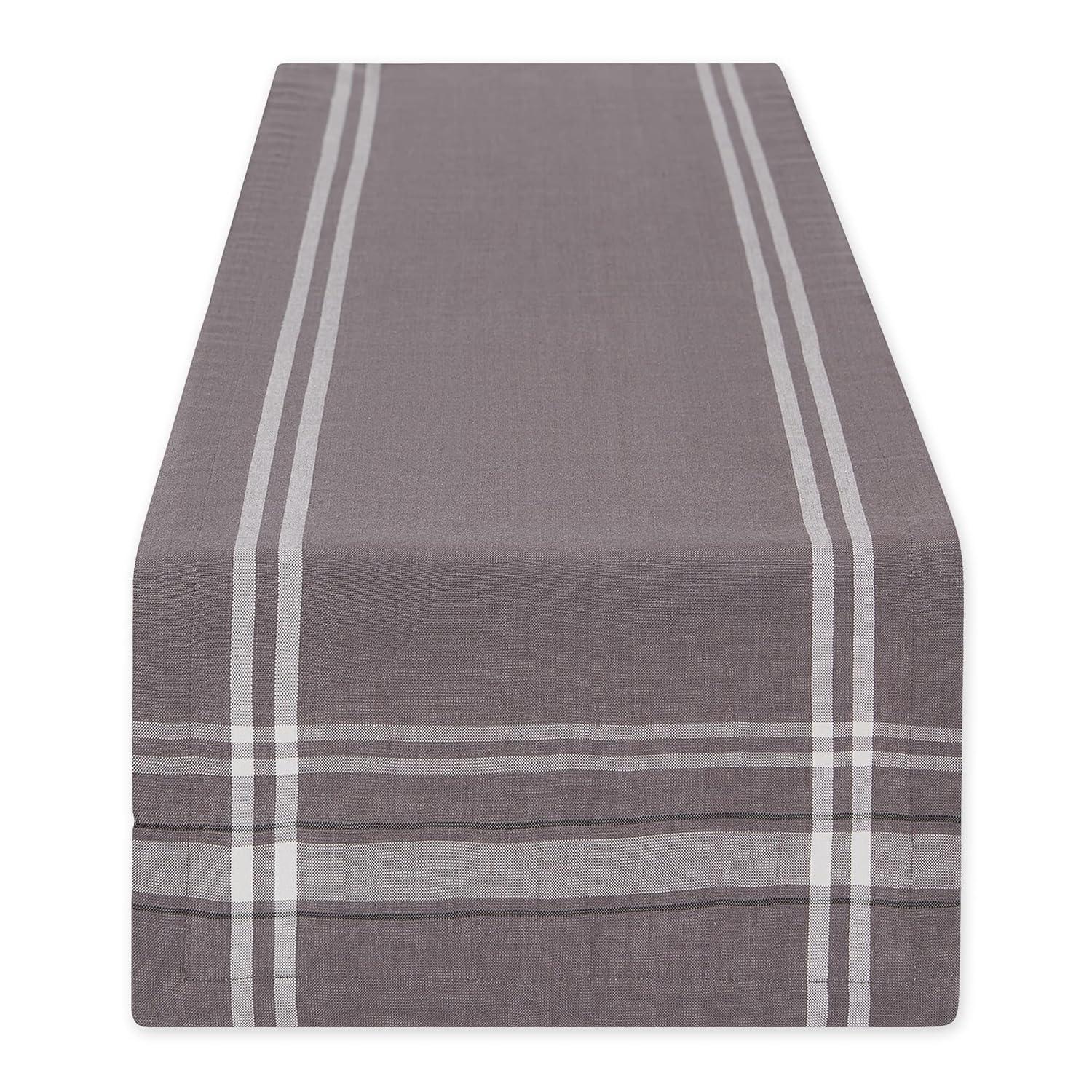 Design Imports  Gray French Stripe Table Runner 14X108