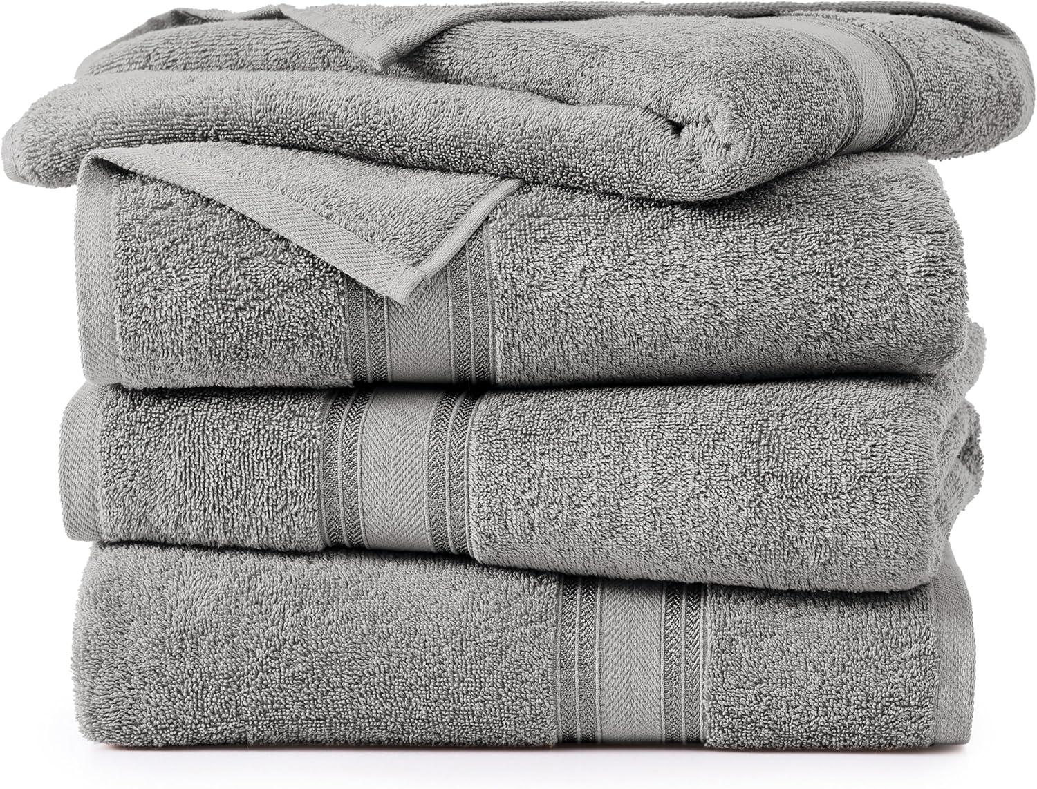 Oversized Chocolate Cotton 4-Piece Bath Sheet Set