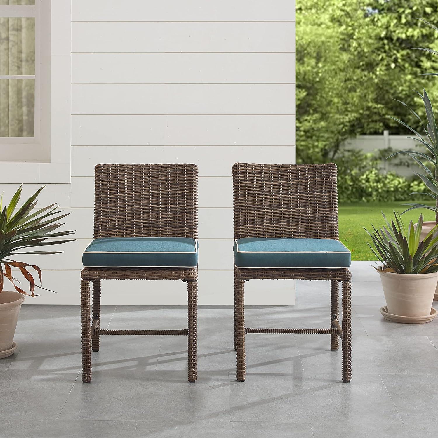 2pk Bradenton Outdoor Steel Armless Chairs - Crosley