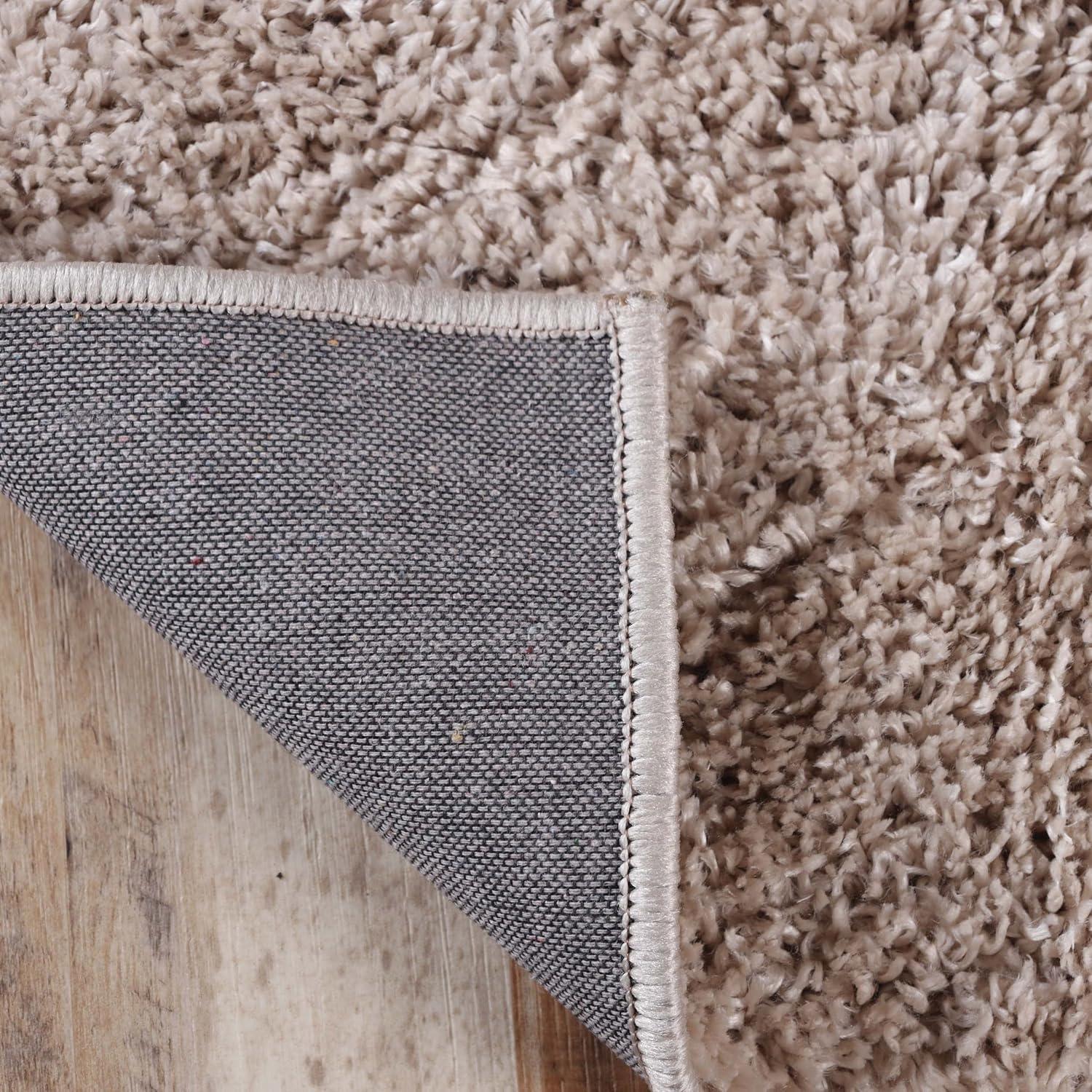 Superior Indoor Large Shag Area Rug with Cotton Backing, Ultra Plush and Soft, Fuzzy Rugs for Living Room, Bedroom, Office, Playroom, Kids, Home Floor Decor, Berlin Collection, 4' X 6', Beige