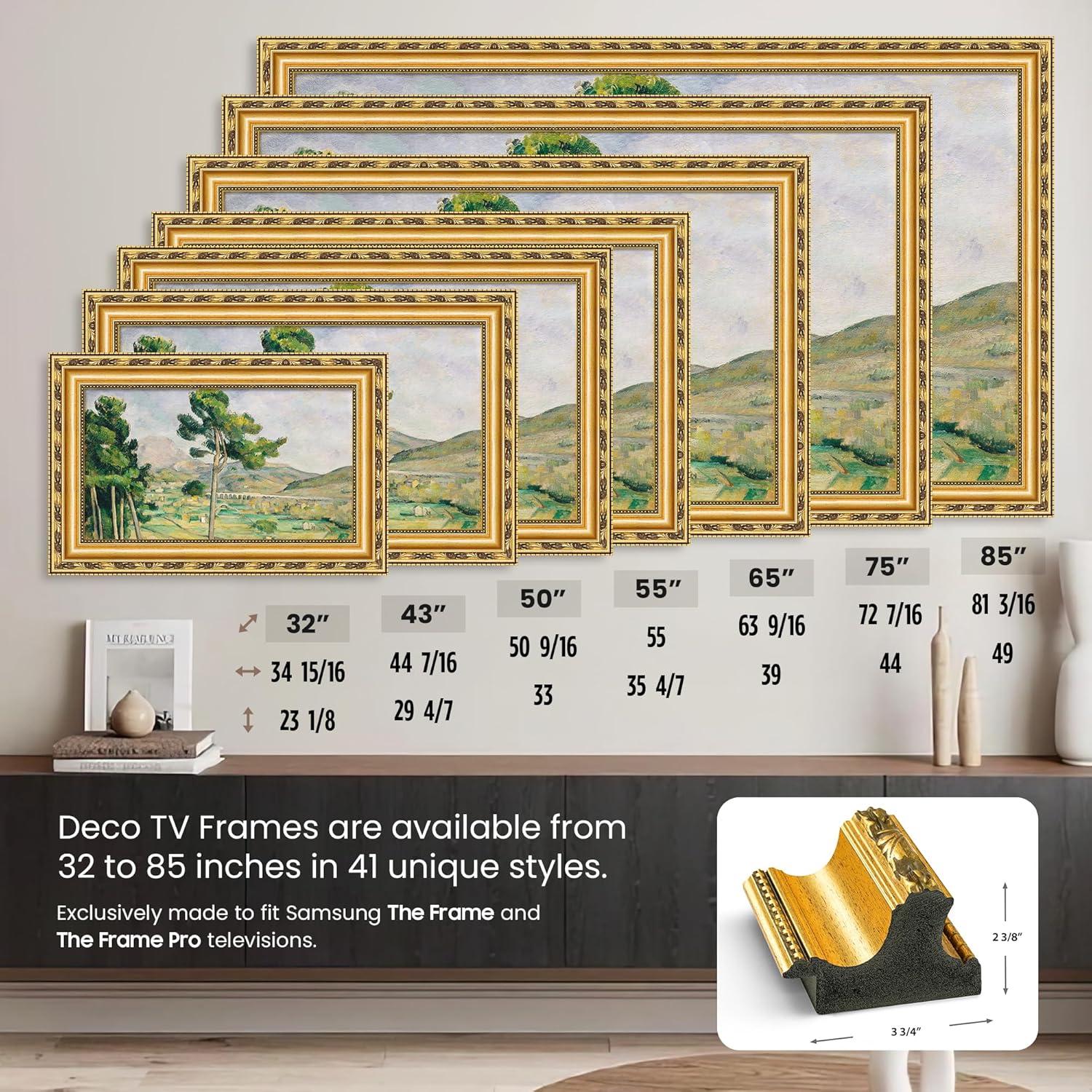 Deco TV Frames Ornate Deco TV Frame for Samsung Frame TV and Frame Pro