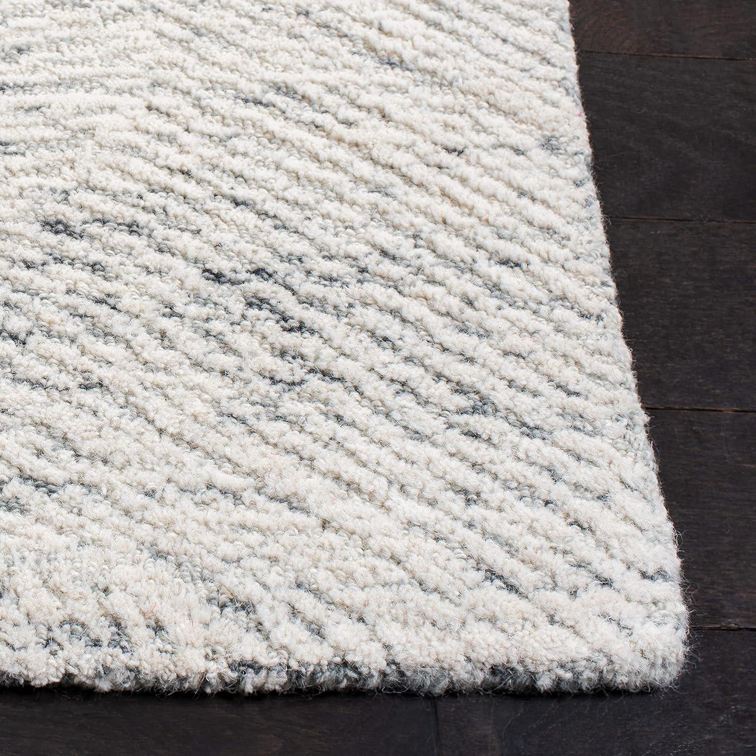 Metro MET999 Hand Tufted Indoor Accent Rug - Dark Grey/Ivory - 3'x5' - Safavieh