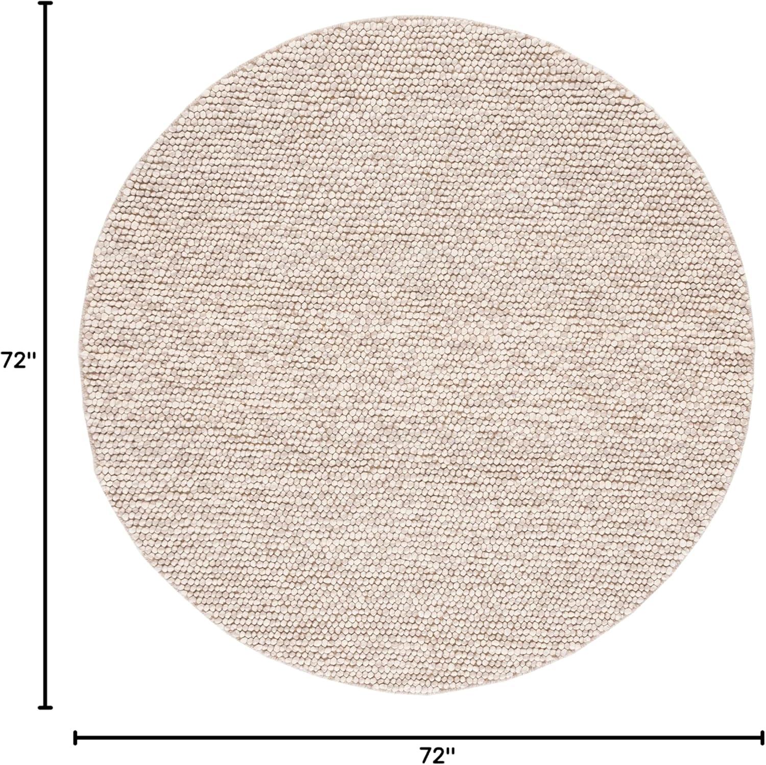 SAFAVIEH Natura Feride Geometric Area Rug, Beige, 6' x 6' Round