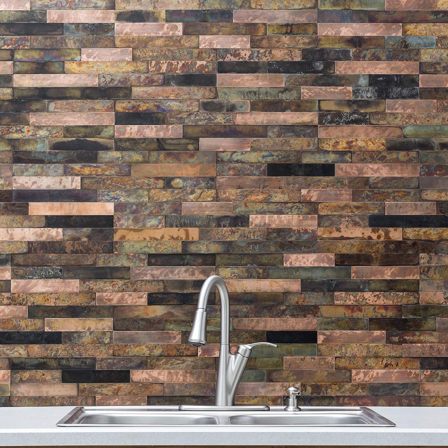 Metal Peel and Stick Mosaic Tile