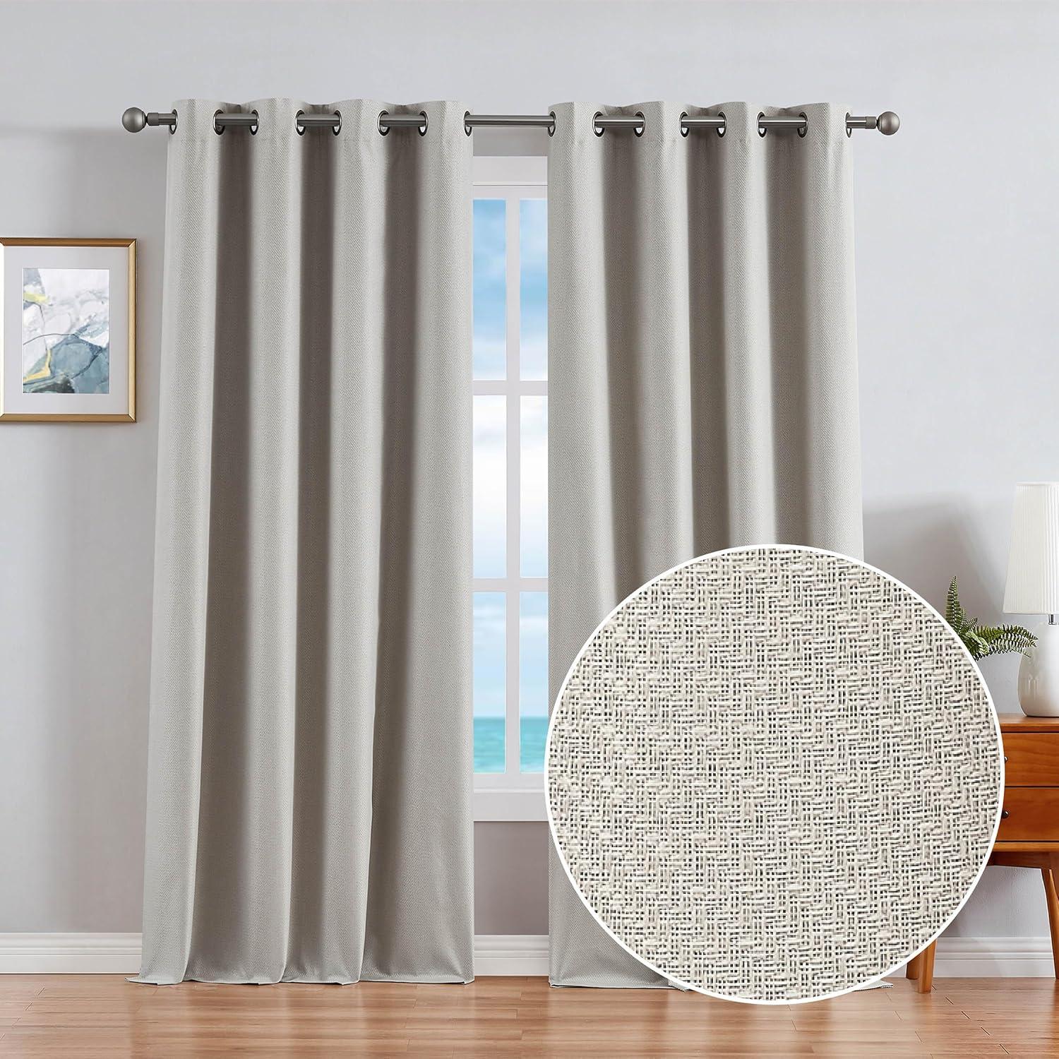 Nautica Nautica Synthetic Solid Color Blackout Thermal Rod Pocket Curtain Panels (Set of 2)